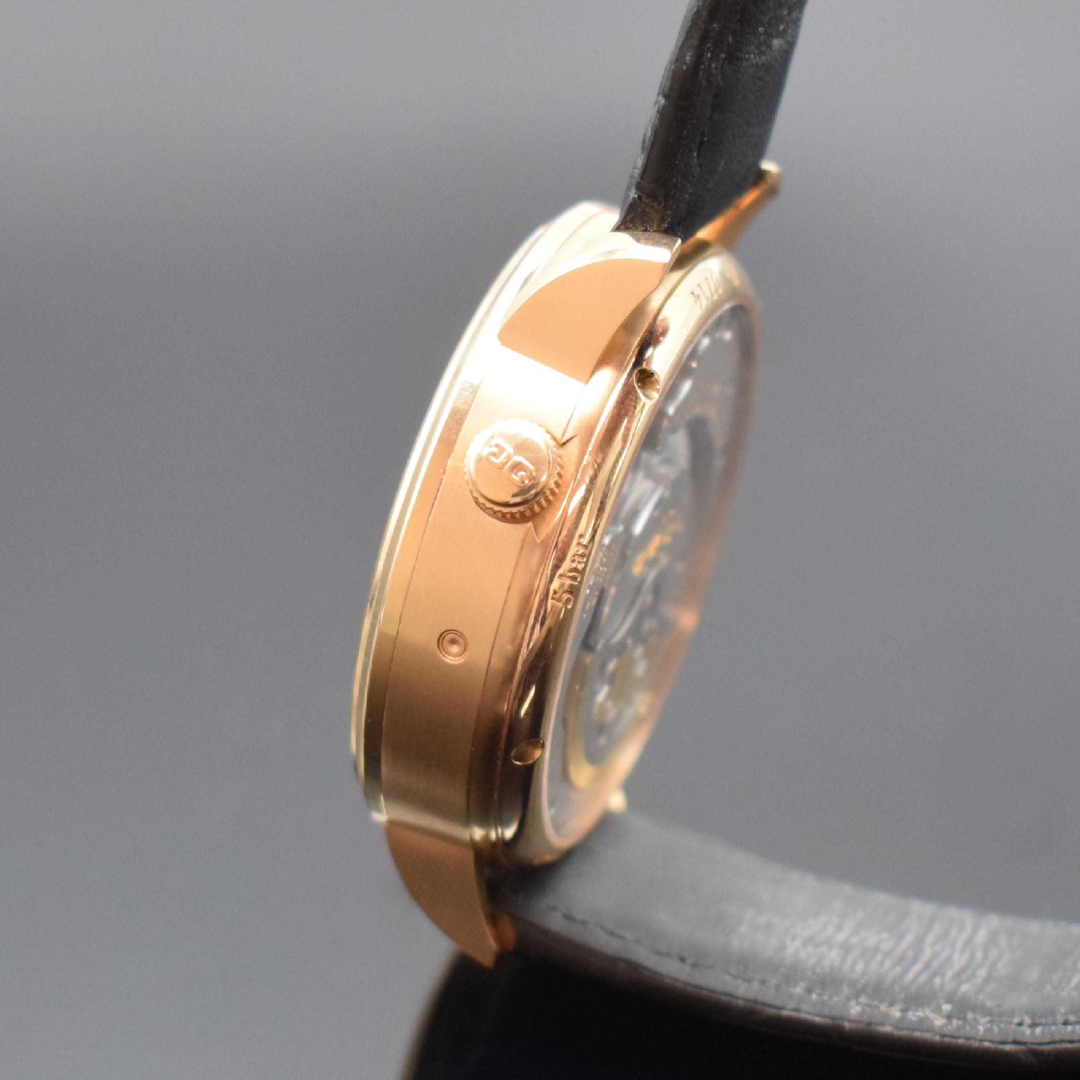 Detail d: GLASHÜTTE ORIGINAL Senator Cosmopolite große Herrenarmbanduhr in RoséG 750/000 Referenz 18902010530, Deutschland verk. lt. beil. Pap. 07/2019, ...