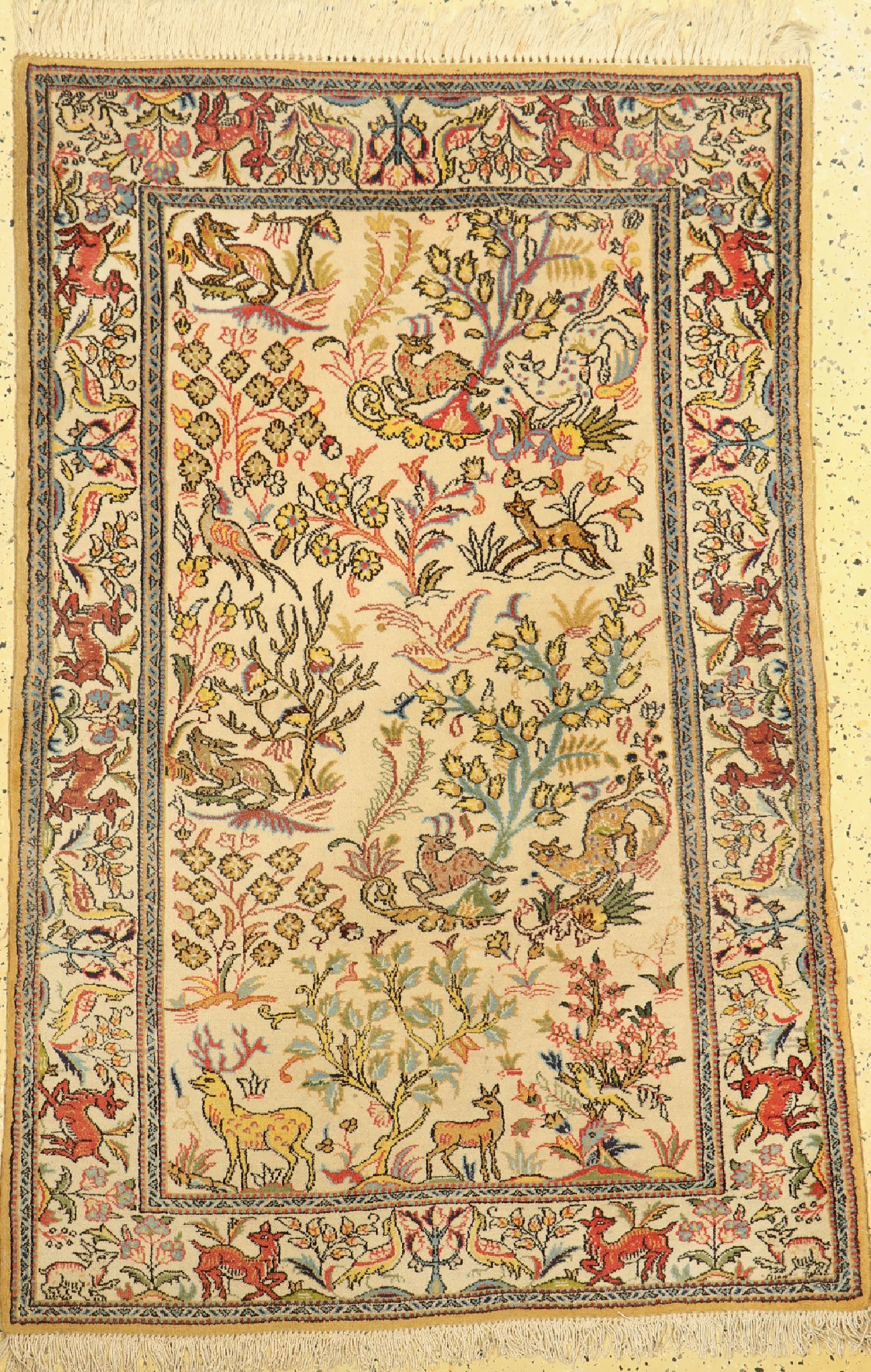 Ghom alt, Persien, um 1960, Wolle auf Baumwolle, ca. 150 x 103 cm, EHZ: 2