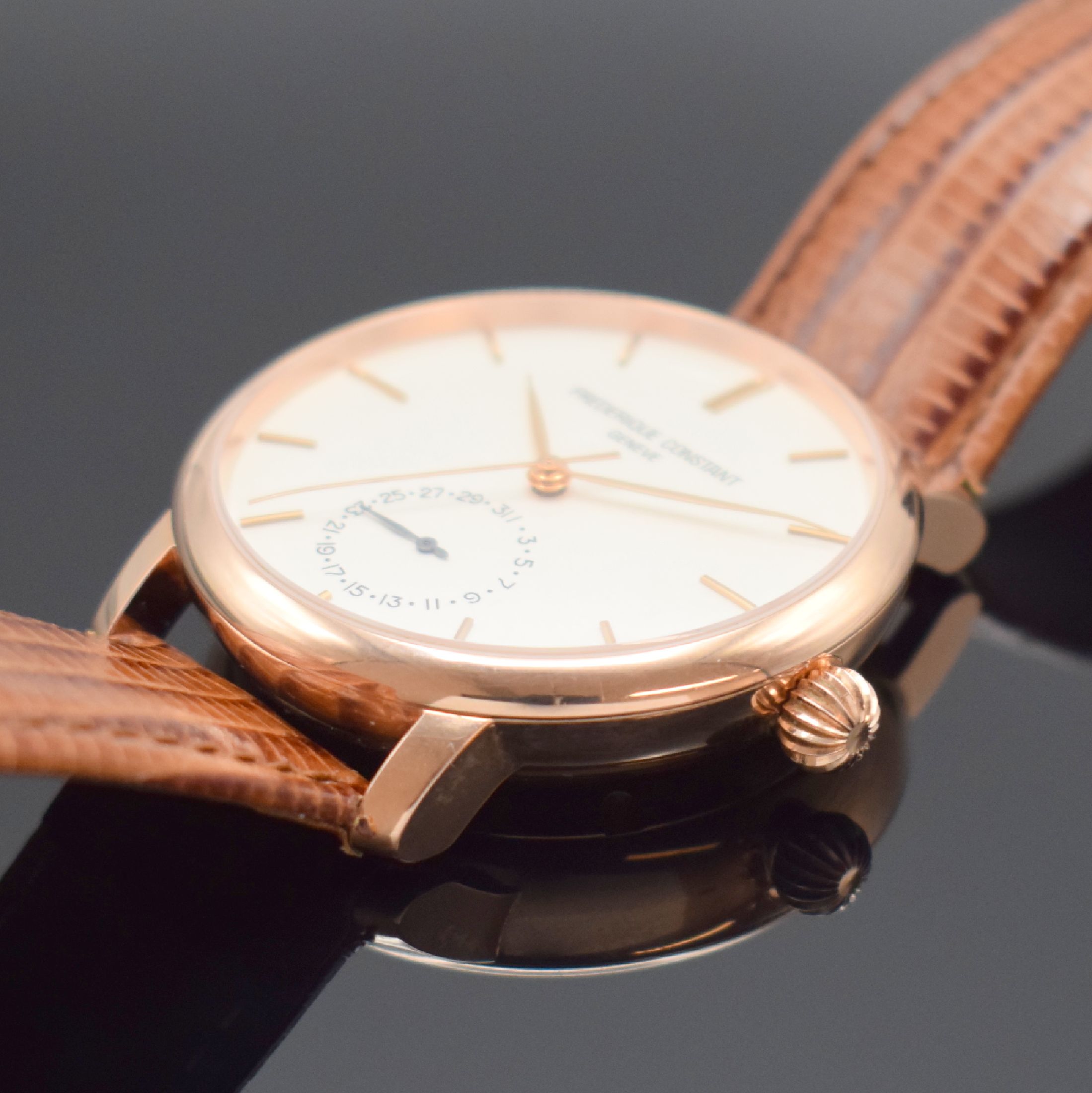 Detail c: FREDERIQUE CONSTANT Manufacture Maxime Herrenarmbanduhr Referenz FC-710X4S4/5/6, Schweiz um 2010, Automatik, beids. vergl., verg. Geh., Boden ...