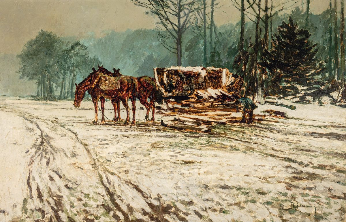 Max Clarenbach, 1880 Neuss - 1952 Wittlaer, frühe Förderung durch Andreas Achenbach und Aufnahme in die Elementarklasse an der Akademie ...