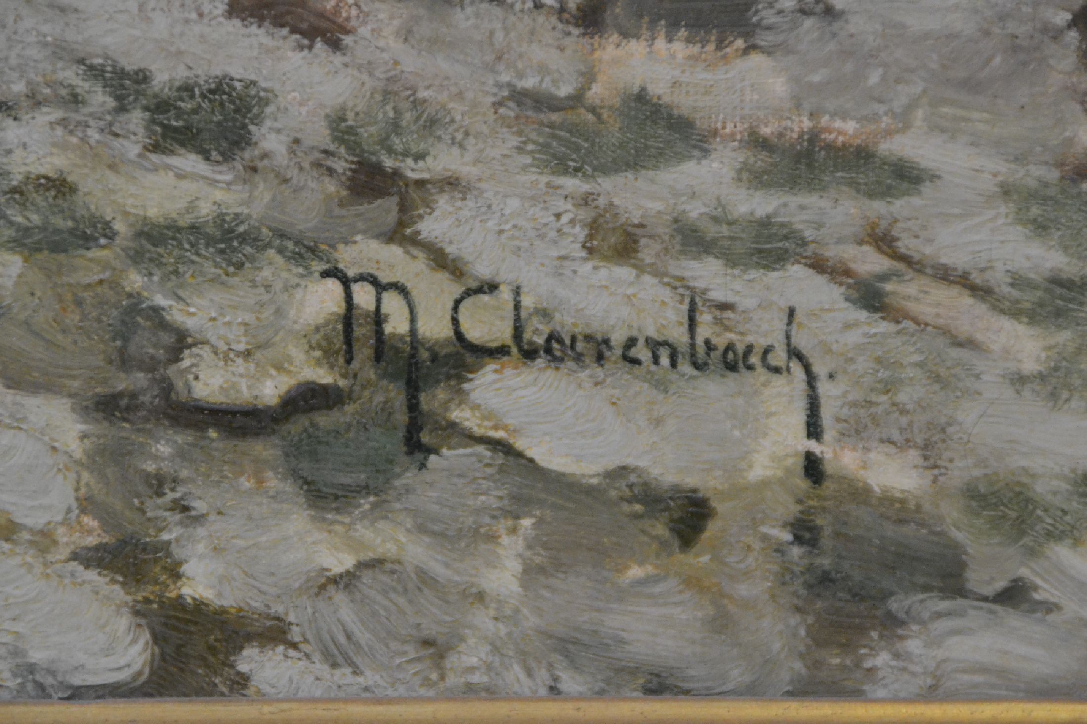 Detail c: Max Clarenbach, 1880 Neuss - 1952 Wittlaer, frühe Förderung durch Andreas Achenbach und Aufnahme in die Elementarklasse an der Akademie ...