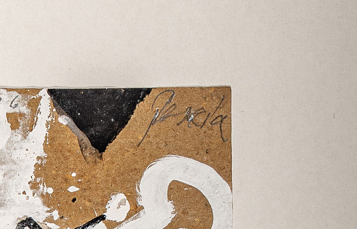 Detail a: Heinz Adochi, geb. 1954, Acryl und Kreide auf Papier, "Pencia", oben re. handsigniert und betitelt und datiert 6.6.1986, ca. 61 x 44.5 cm