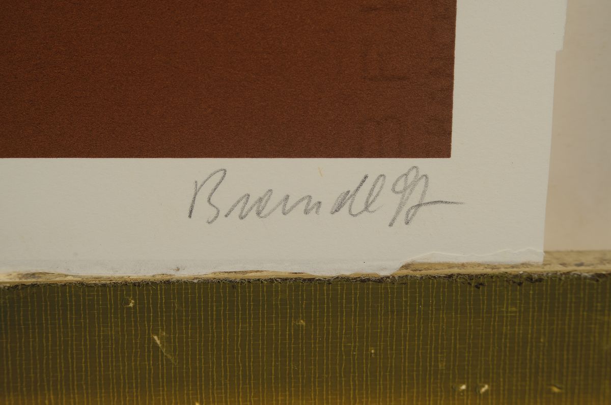 Detail c: Herbert Brandl, geb. 1959, Farbsiebdruck, "Die Pflicht des Einsamen", handsigniert, num. 10/100, dat. (19)97, ca. 65 x 50 cm, Herbert ...