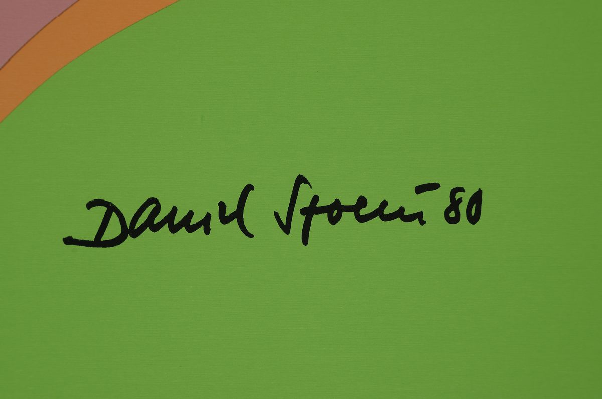 Detail a: Daniel Spoerri, geb. 1930 3-lagige Stanzung/Collage auf 170gr/qm Mattpapier, Blatt nach Originalvorlage gestanzt, zusammengetragen und am Kopf ...