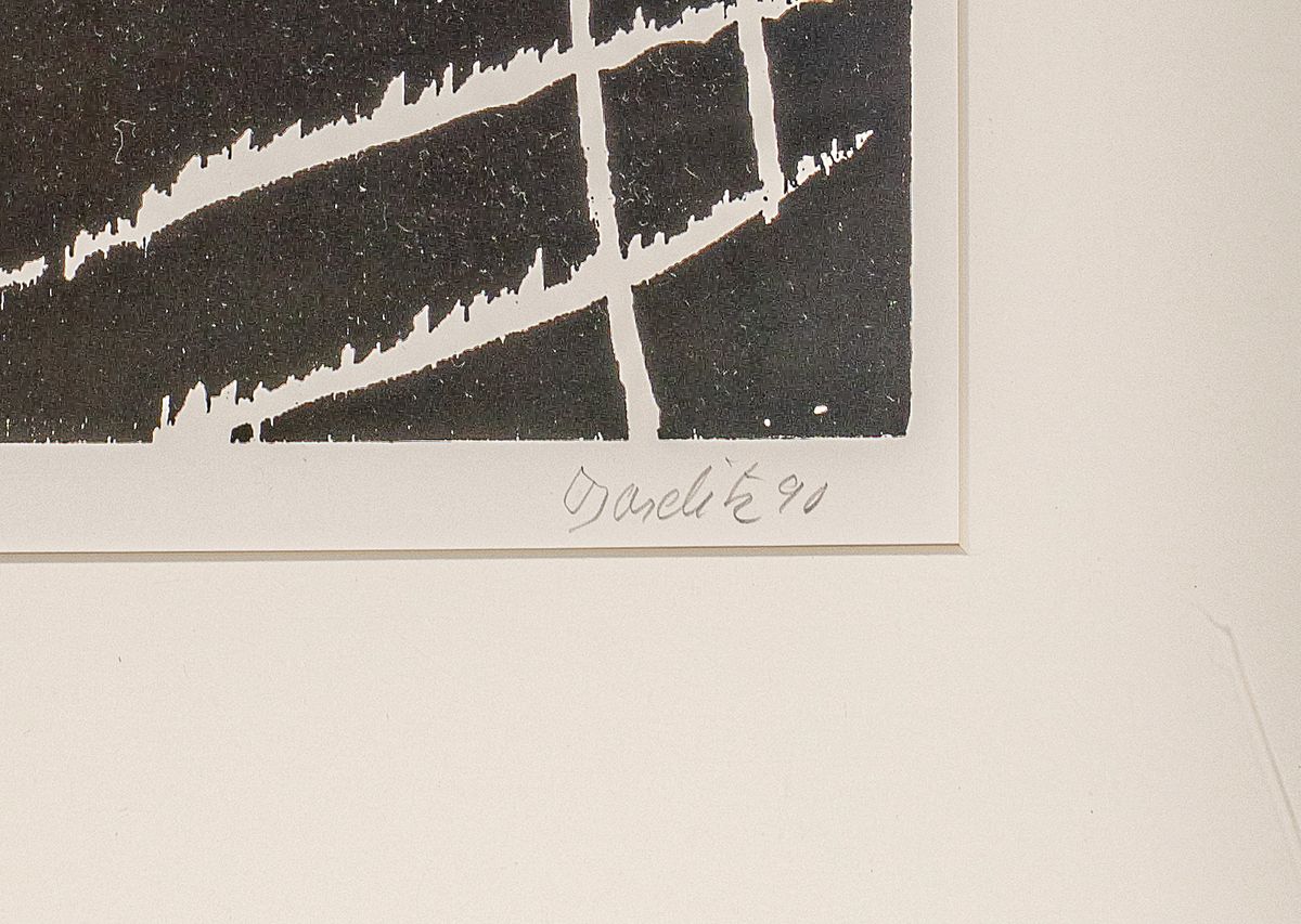 Detail c: Georg Baselitz, geb. 1938, "Dresdener Frau III", Holzschnitt mit sattem Druck auf Papier, handsigniert und num. 19/30, li. unten datiert ...