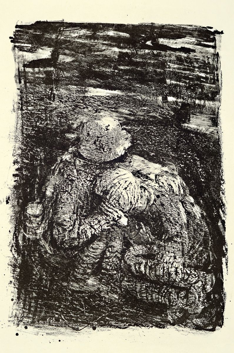 Bernhard Heisig, 1925 - 2011, Kreidelithografie auf genarbtem Maschinen- Büttenpapier, Auflage 35, die großformatige Litho stammt aus dem Jahre ...