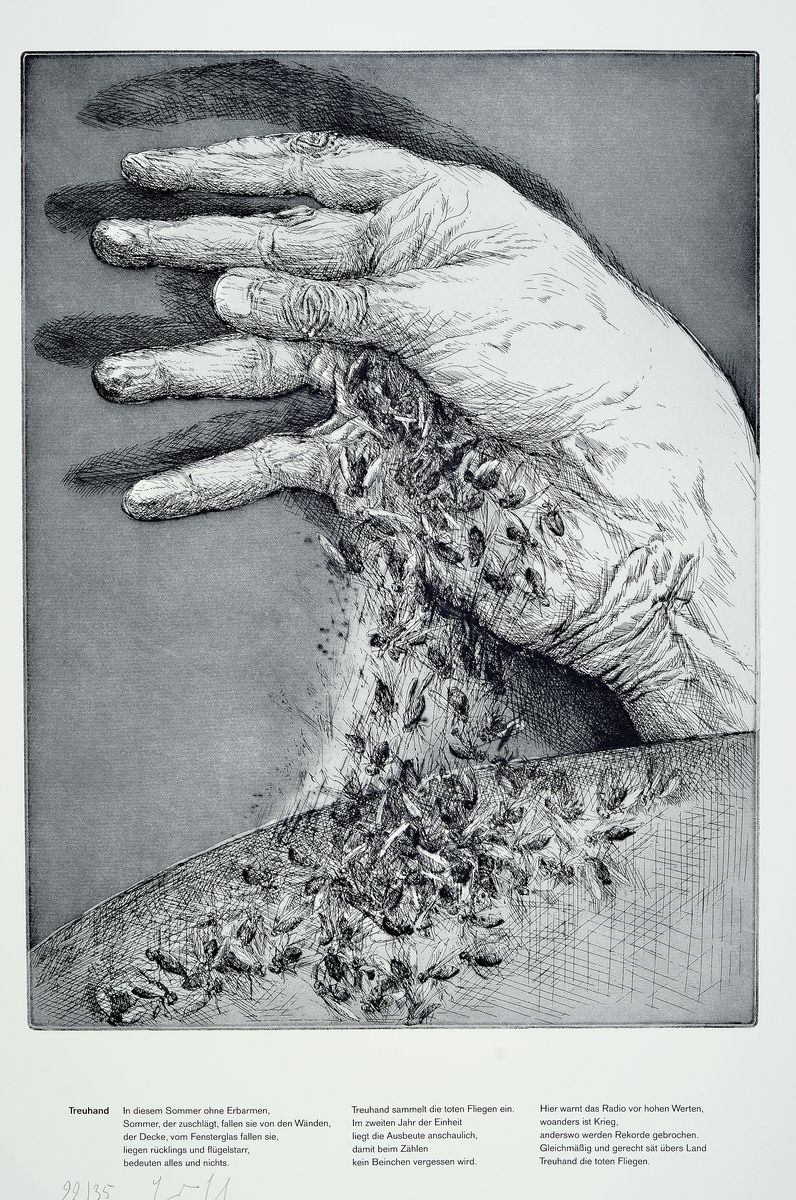 Günther Grass, 1927 Danzig - 2015 Lübeck, Offset, handsigniert, aus 1995, num. 22/35, 84 x 59.5 cm, Günther Grass war nicht nur ein erfolgreicher ...