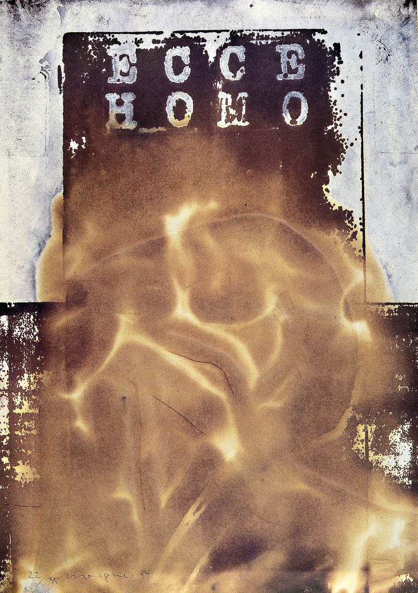 Michael Morgner, geb. 1942 Chemnitz, Offset, handsigniert, aus 1995. "Ecce Homo", 22/35, 84 x 59.5 cm