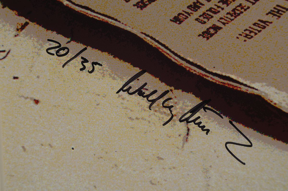 Detail a: Wolfgang Niedecken, geb. 1951 in Köln, Offset, handsigniert, aus 1995, num. 20/35, 84 x 59.5 cm, Wolfgang Niedecken ist bekannt als Musiker der ...