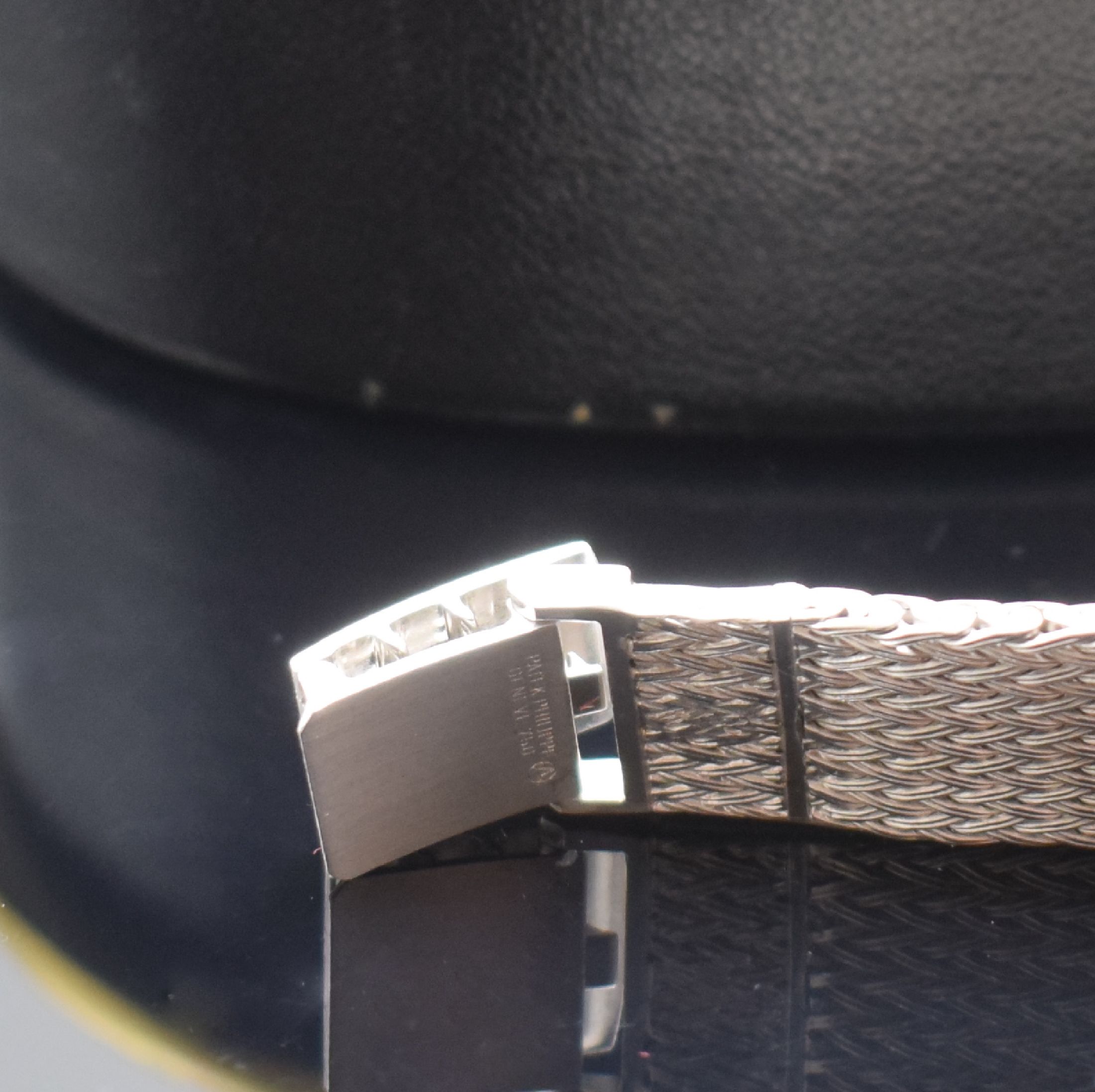 Detail c: PATEK PHILIPPE feine Herrenarmbanduhr Ellipse d´Or Referenz 3589/1, Automatik, Schweiz um 1970, 3-teil. WG 750/000 Geh. inkl. verlängerten orig. ...