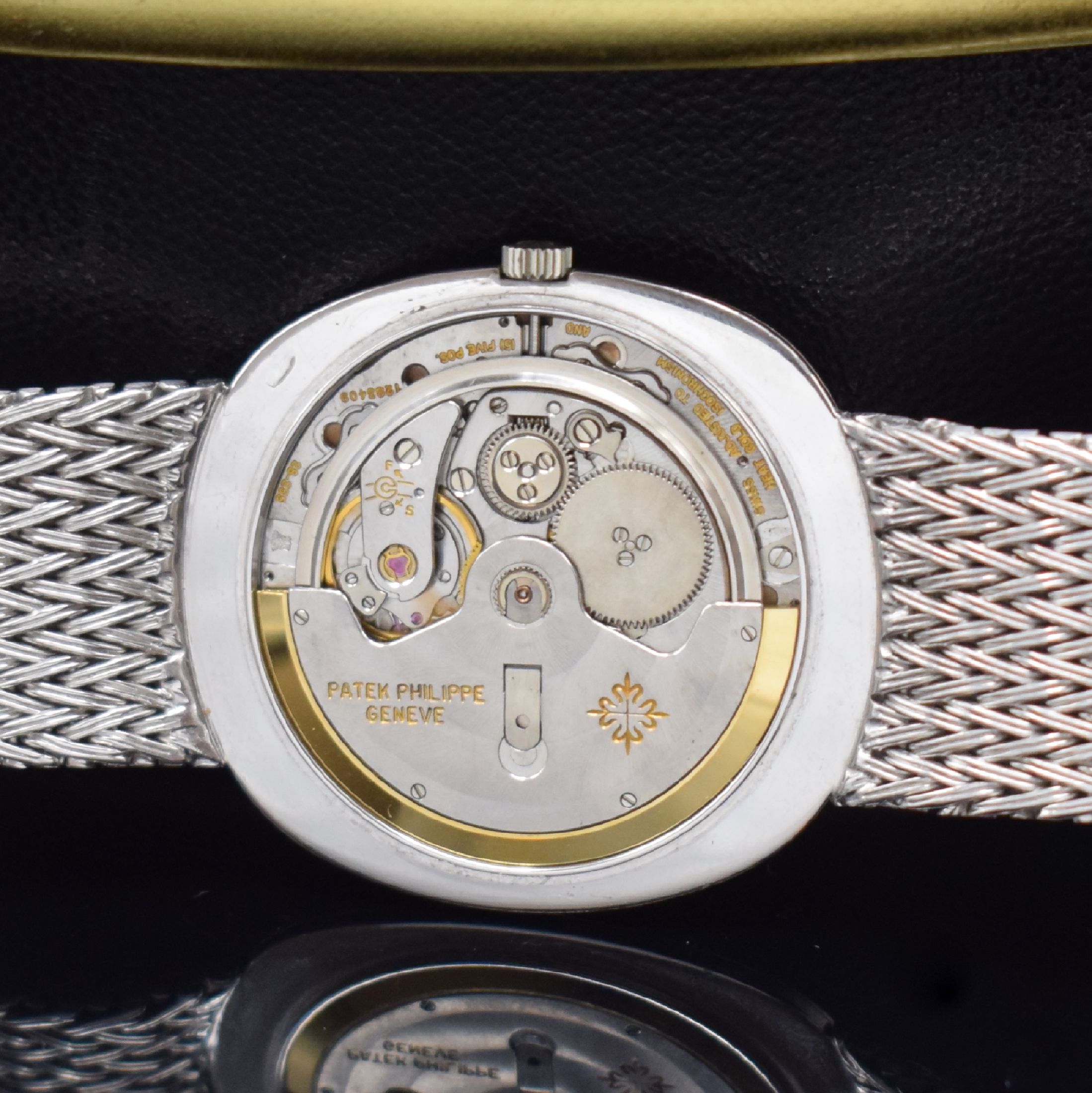 Detail f: PATEK PHILIPPE feine Herrenarmbanduhr Ellipse d´Or Referenz 3589/1, Automatik, Schweiz um 1970, 3-teil. WG 750/000 Geh. inkl. verlängerten orig. ...