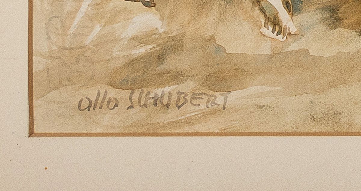 Detail a: Otto Schubert, 1892 Dresden-1970, Studium ander Kunstgewerbeschule Dresden, tätig als Bühnenmaler am Hoftheater Dresden, Gründungsmitglied der ...