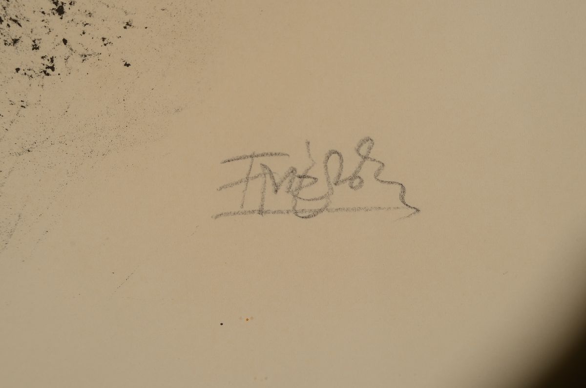 Detail a: Johnny Friedländer, 1912 Pleß-1992 Paris, Studium an der Akademie Breslau, Lithographie,ohne Titel (1963), Ed. 17/150, signiert, Blatt72x52 cm, ...