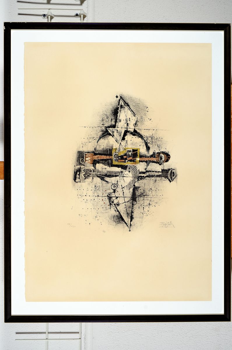 Detail k: Johnny Friedländer, 1912 Pleß-1992 Paris, Studium an der Akademie Breslau, Lithographie,ohne Titel (1963), Ed. 17/150, signiert, Blatt72x52 cm, ...