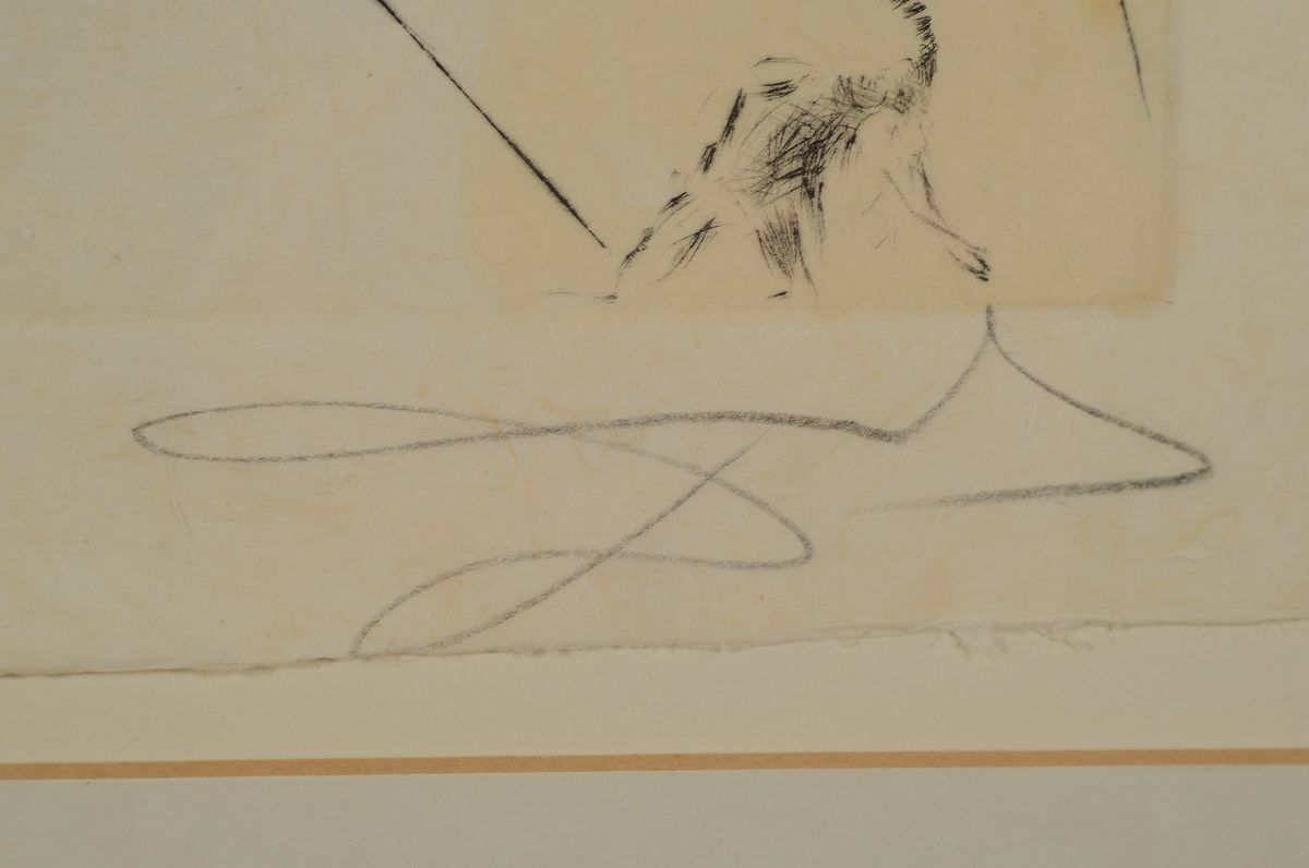 Detail a: Salvador Dali, 1904 Figueras - 1989, "Femme au clown", 1968/69, aus der Serie Faus (La Nuit de Walpurgis), Kaltnadelradierung, ...