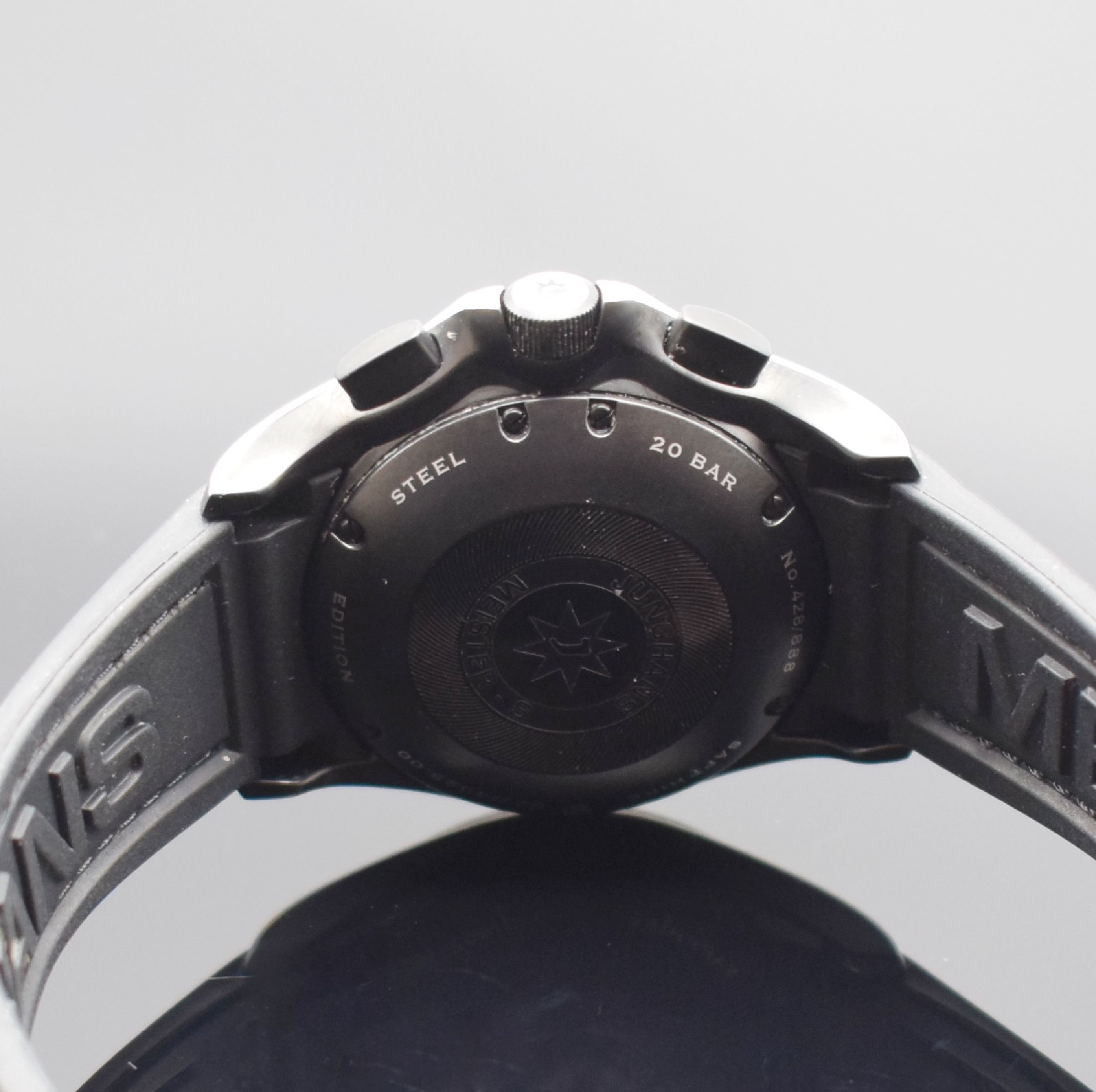 Detail d: JUNGHANS auf 888 Stück limitierter Armbandchronograph Meister S Chronoscope Referenz 027/4025.00, Automatik, PVD beschichtetes Edelstahlgeh. inkl. ...