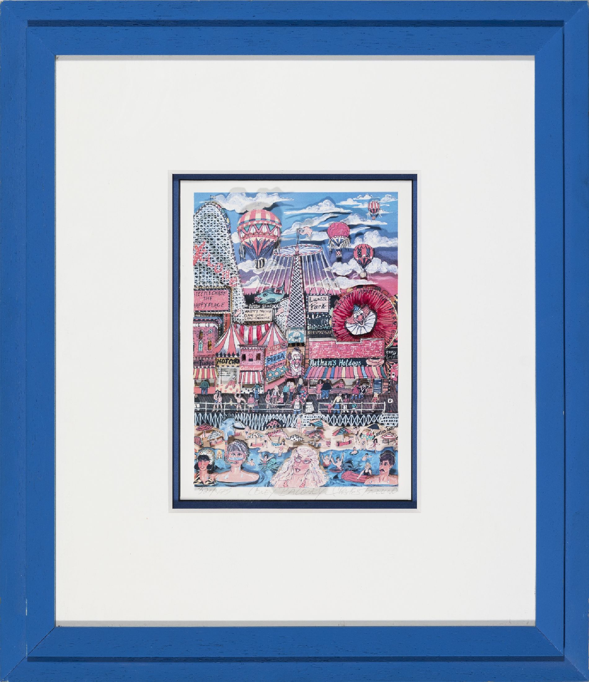 Charles Fazzino, geb. 1955, Loney Baloney, dreidimensionale Farblithographie, handsign., betitelt und num. 321/475, ca. 22x15.5cm, u.Gl., R. ca. ...