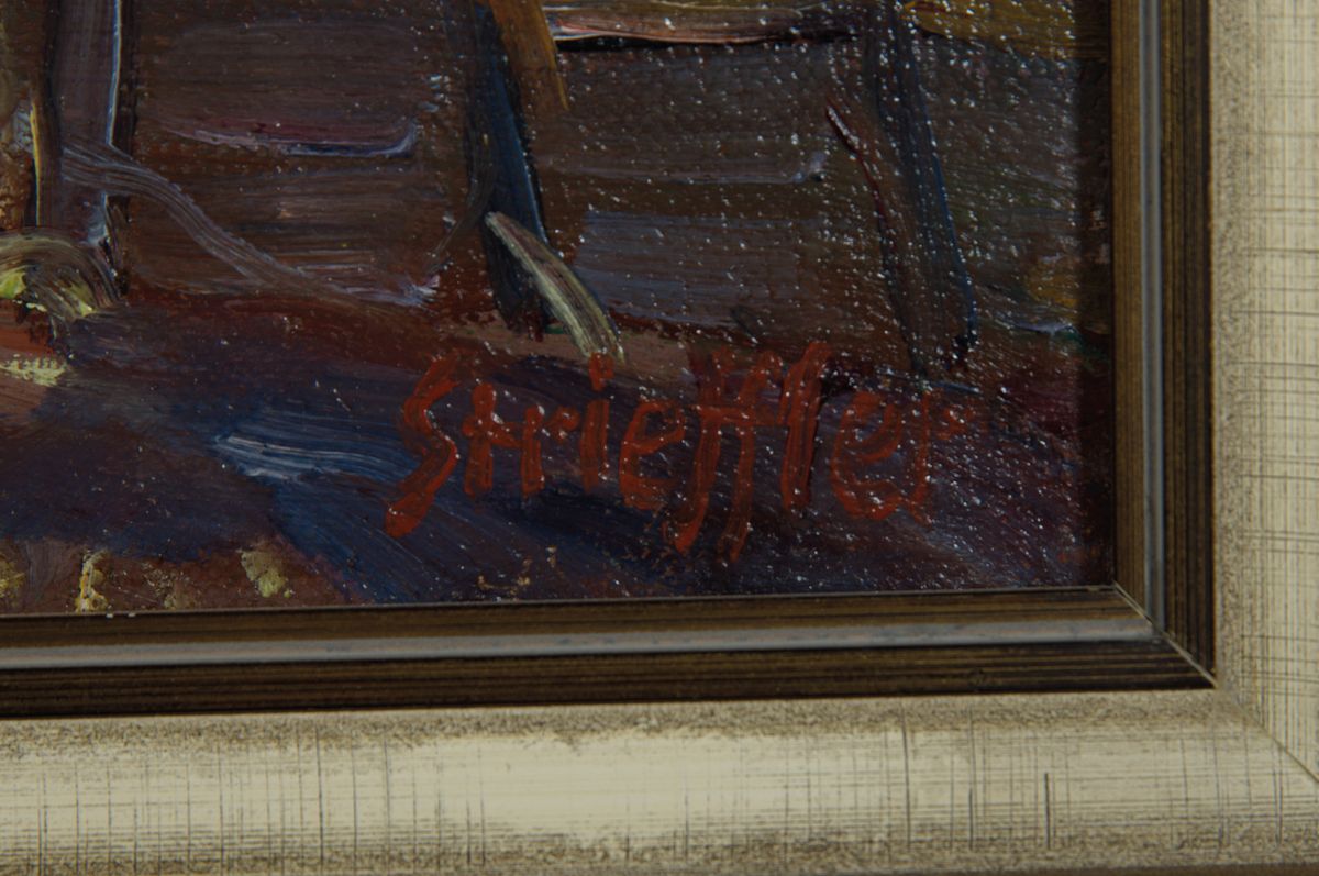 Detail a: Heinrich Strieffler, 1872 Neustadt a. d. Weinstraße-1949 Landau, Studium an der Akademie München bei Gabriel von Hackl und Johann Leonhard Raab, ...