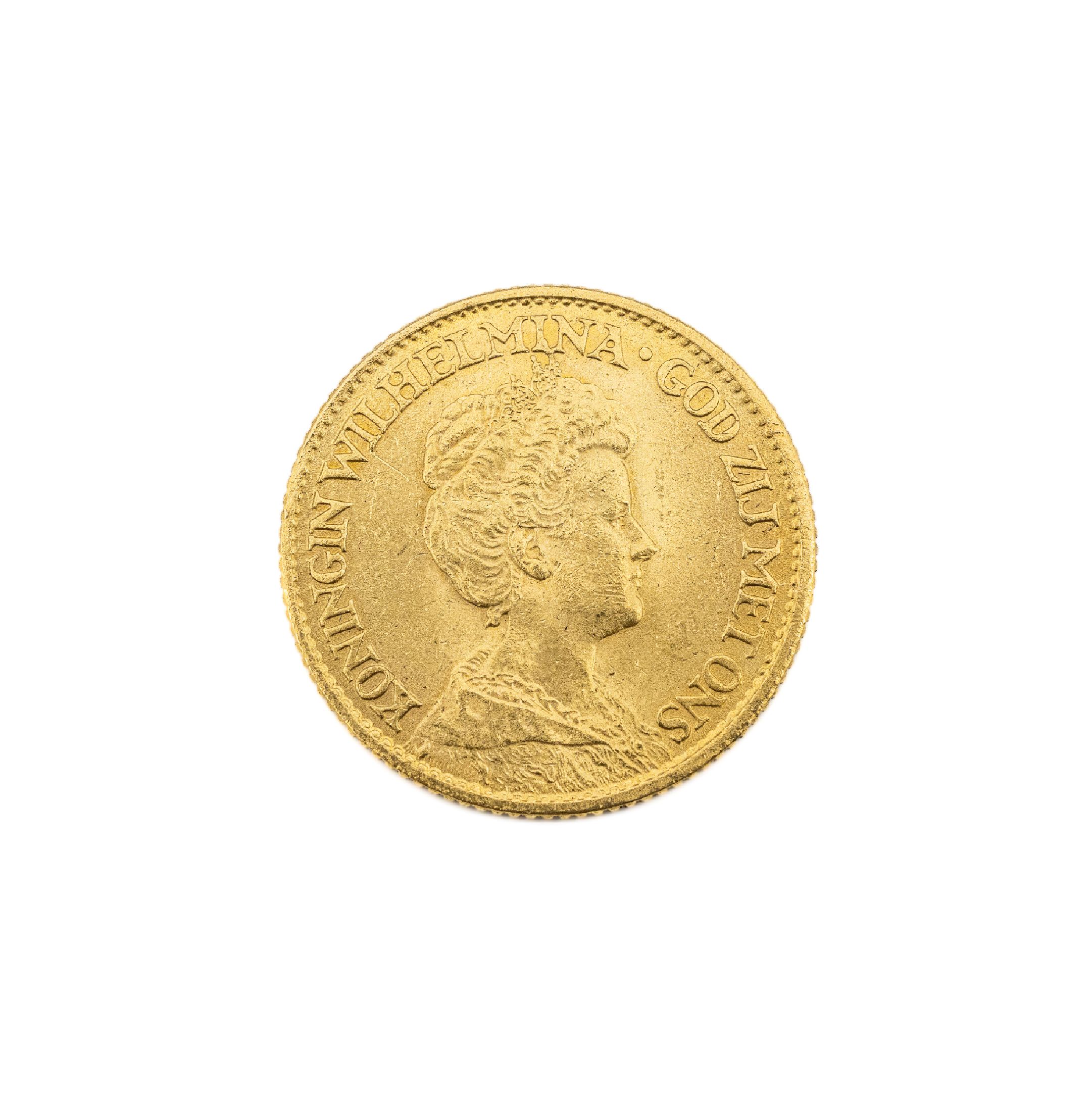 Goldmünze 10 Gulden 1913, Niederlande, Königin Wilhelmina