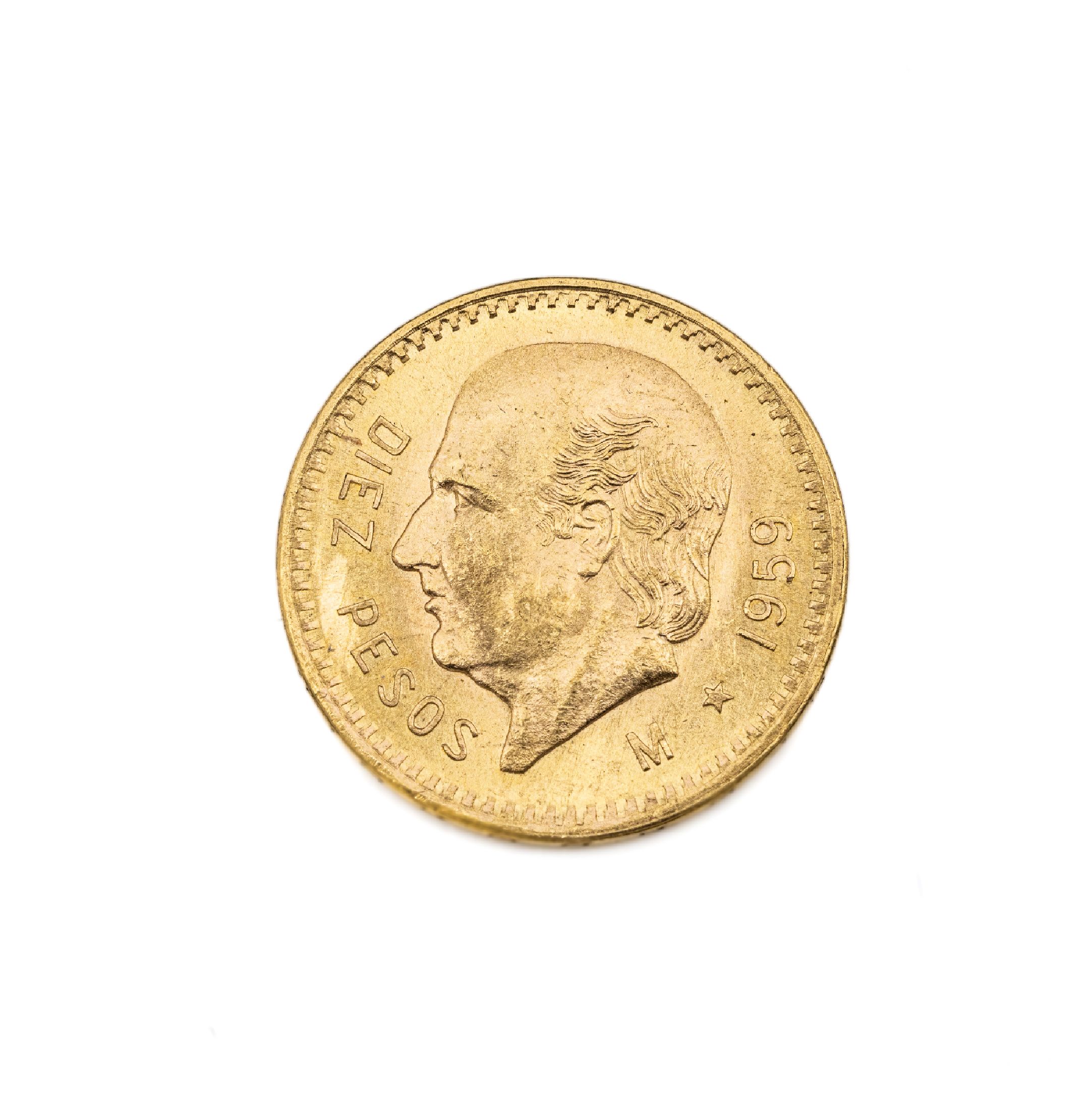 10 Pesos Goldmünze, Mexiko 1959, Estados Unidos Mexicanos