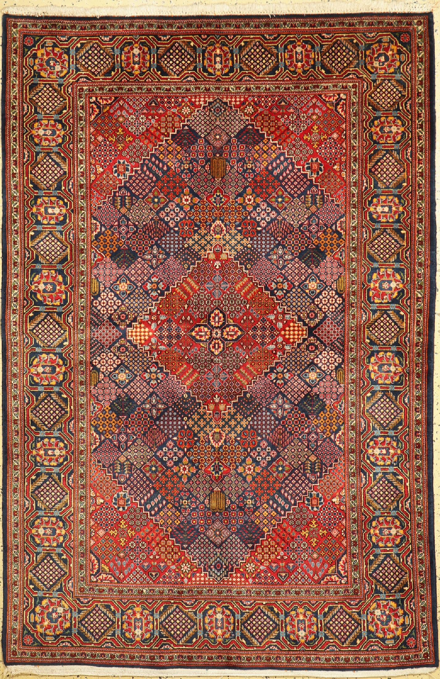 Keschan Kork alt, Persien, um 1940, Korkwolle auf Baumwolle, ca. 210 x 140 cm, EHZ: 1-2