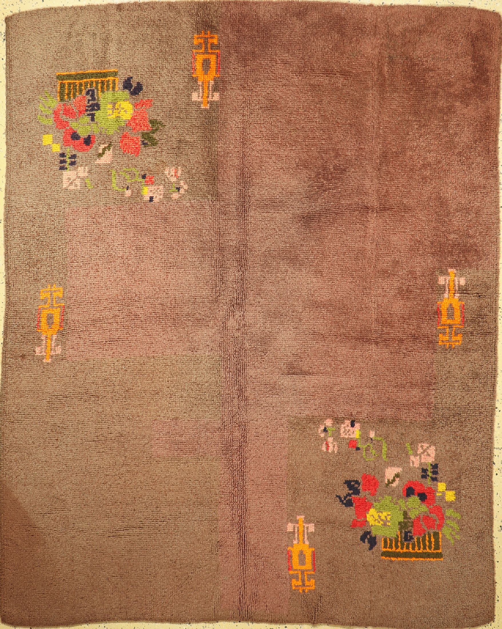 Wollteppich, Europa, um 1950, Wolle auf Baumwolle, ca. 235 x 188 cm, EHZ: 2