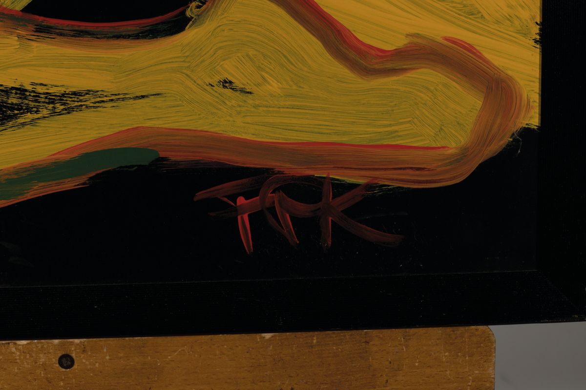 Detail a: Felix Pfefferkorn, 1945 Berlin-1980, Desire, Acryl auf Hartfaser, rechts unten monogr., rückseitig signiert und betitelt, ca. 80x60cm, R. ca. 85x65cm