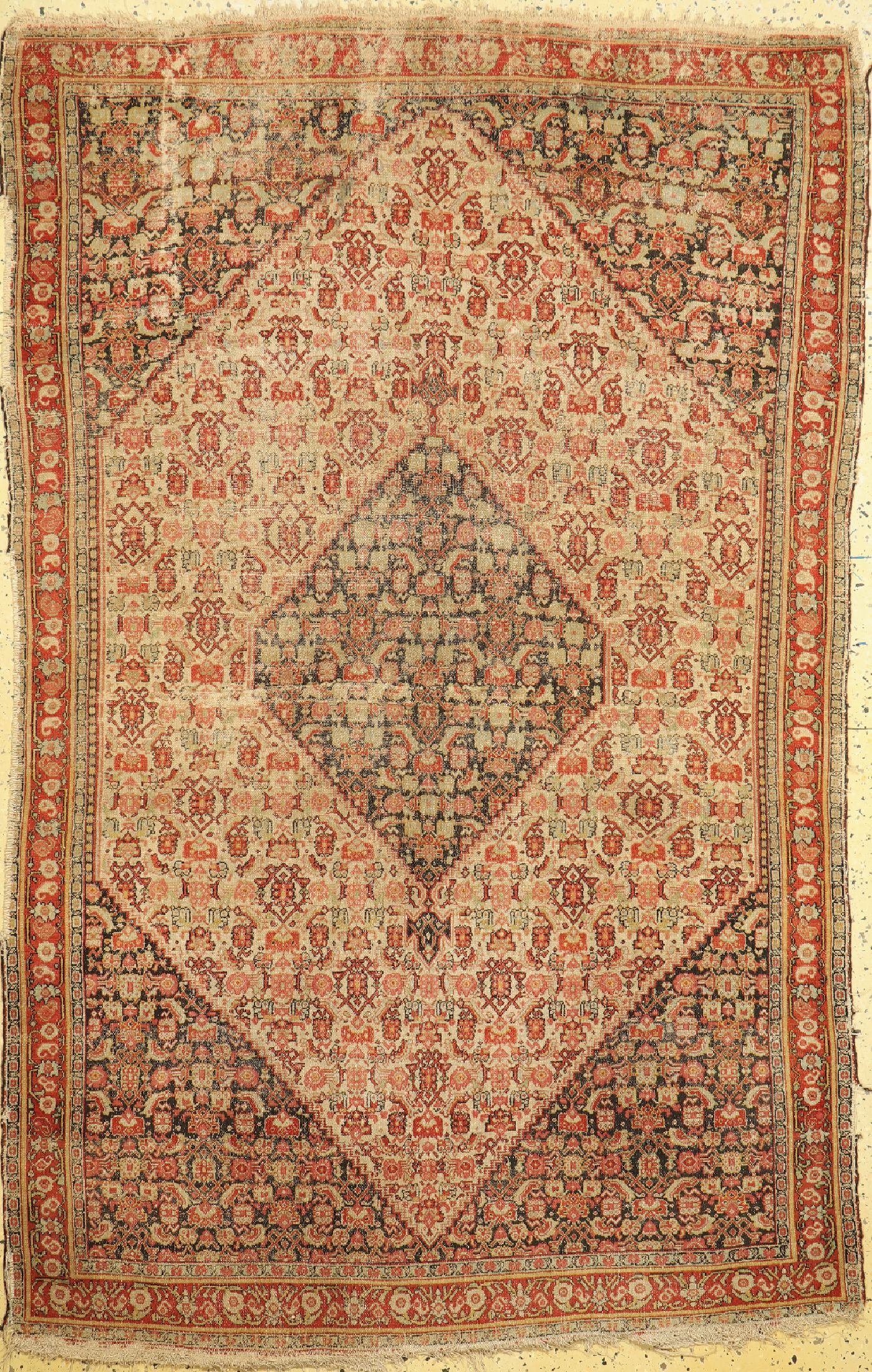 Antiker Malayer, Persien, 19.Jhd, Wolle aufBaumwolle, ca. 200 x 125 cm, EHZ: 4