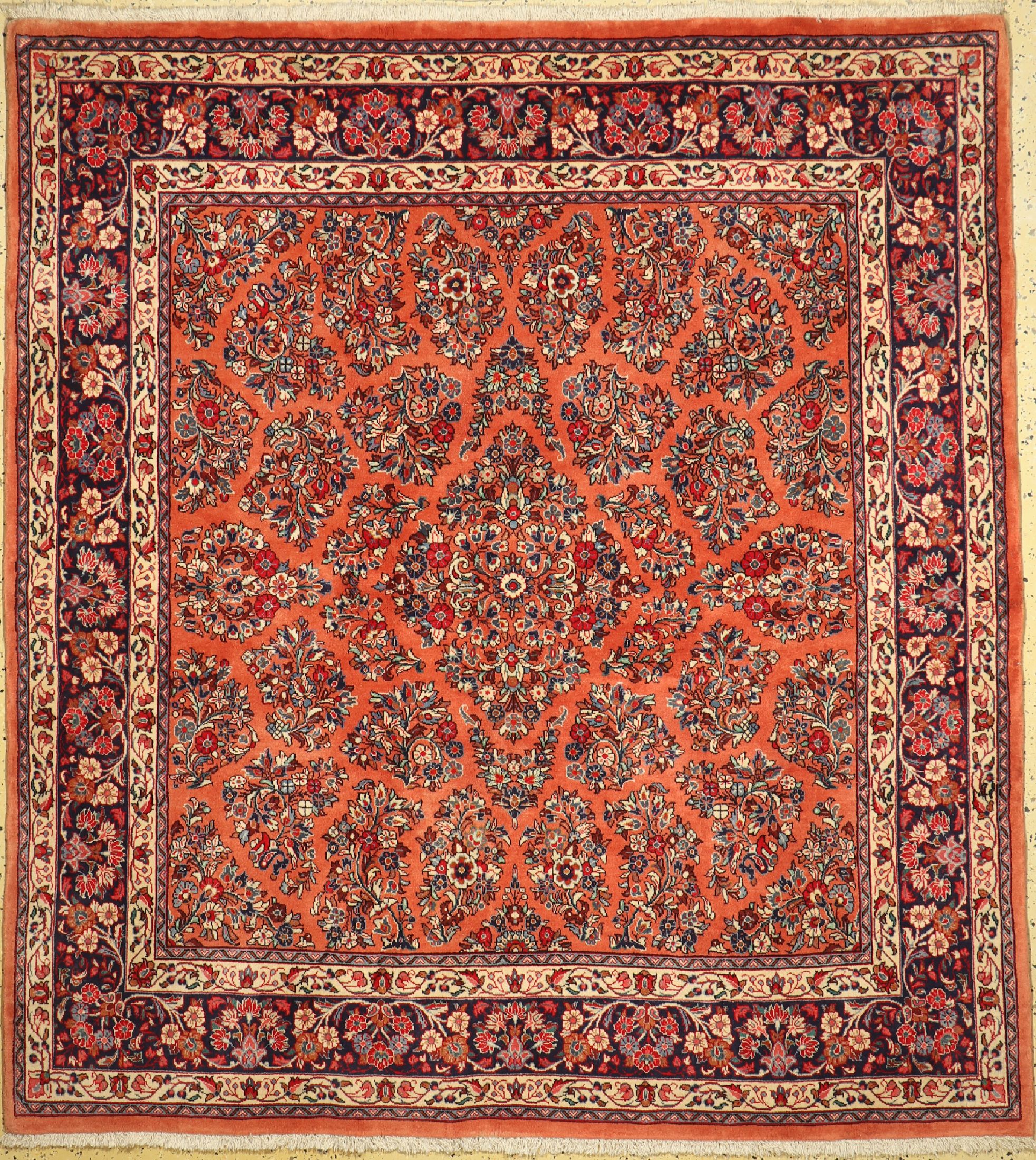 Sarogh fein, Persien, ca. 40 Jahre, Wolle auf Baumwolle, ca. 218 x 198 cm, EHZ: 1
