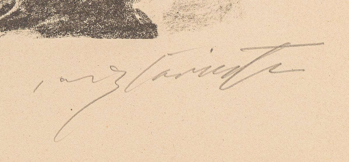Detail c: Lovis Corinth, 1858 - 1925, Lithografie aus der Suite "Martin Luther", 1920/21, Gurlitt-Presse, Auflage 40 Exp., WVZ Schwarz 444-Rodenberg ...