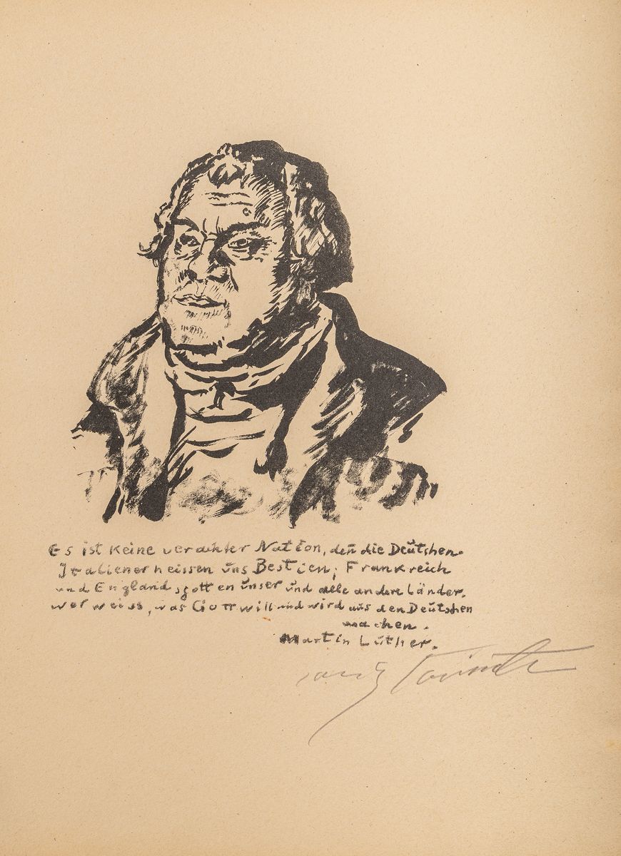 Lovis Corinth, 1858 - 1925, Lithografie aus der Suite "Martin Luther", 1920/21, Gurlitt-Presse, Auflage 40 Exp., WVZ Schwarz 444-Rodenberg ...