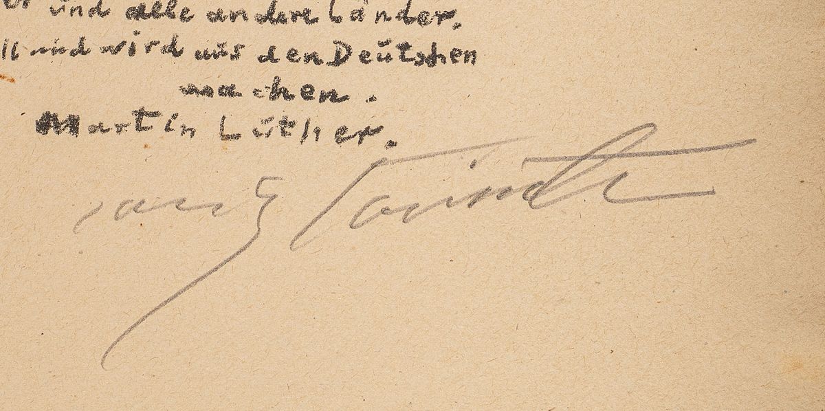 Detail a: Lovis Corinth, 1858 - 1925, Lithografie aus der Suite "Martin Luther", 1920/21, Gurlitt-Presse, Auflage 40 Exp., WVZ Schwarz 444-Rodenberg ...