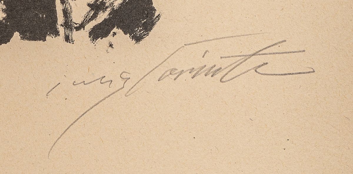 Detail a: Lovis Corinth, 1858 - 1925, Lithografie aus der Suite "Martin Luther", 1920/21, Gurlitt-Presse, Auflage 40 Exp., WVZ Schwarz 444-Rodenberg ...