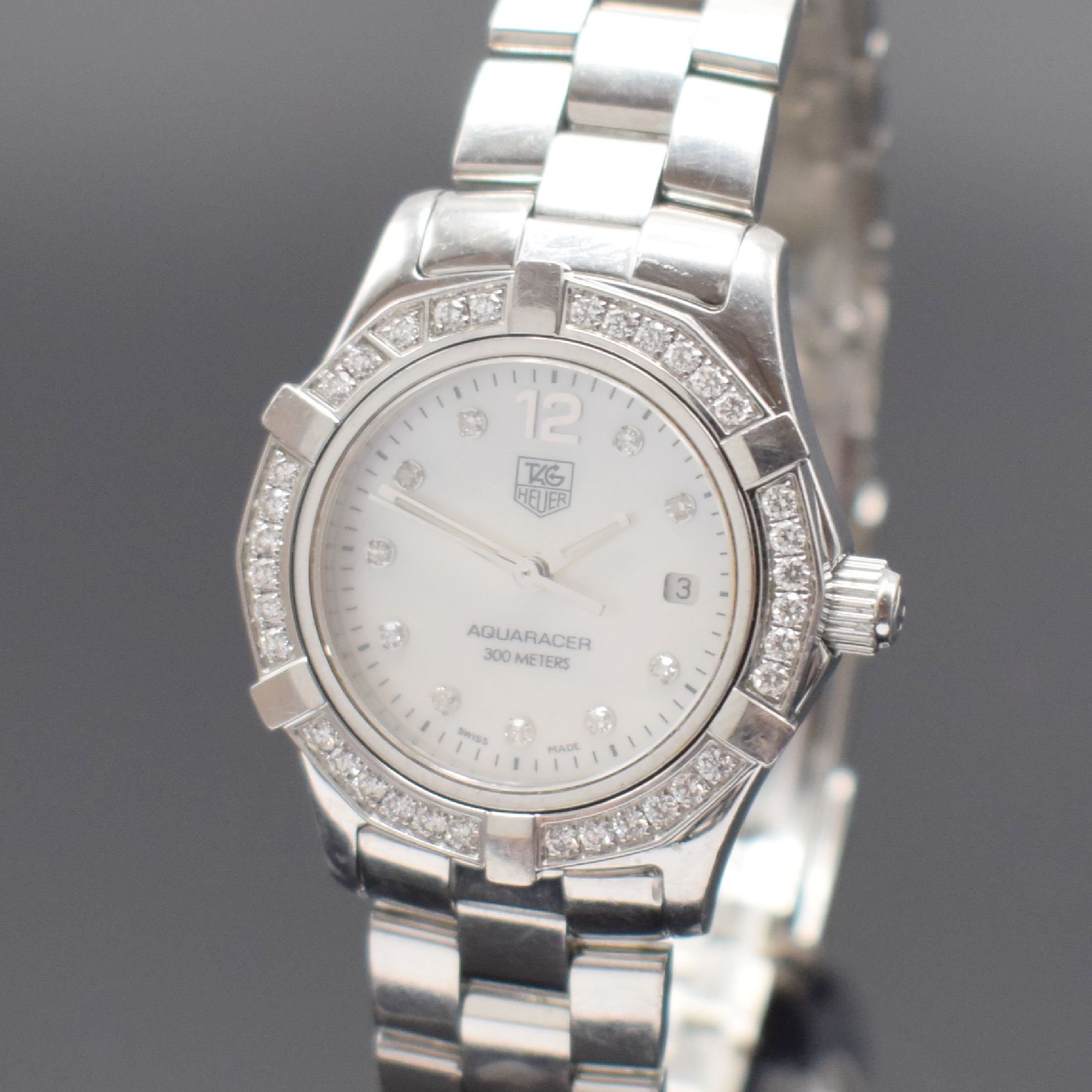 Detail a: TAG HEUER Damenarmbanduhr Aquaracer Lady Referenz WAF1416.BA0813, quarz, Edelstahlgeh. inkl. Gliederband m. Faltschl., eins. drehb. Lünette wie ...