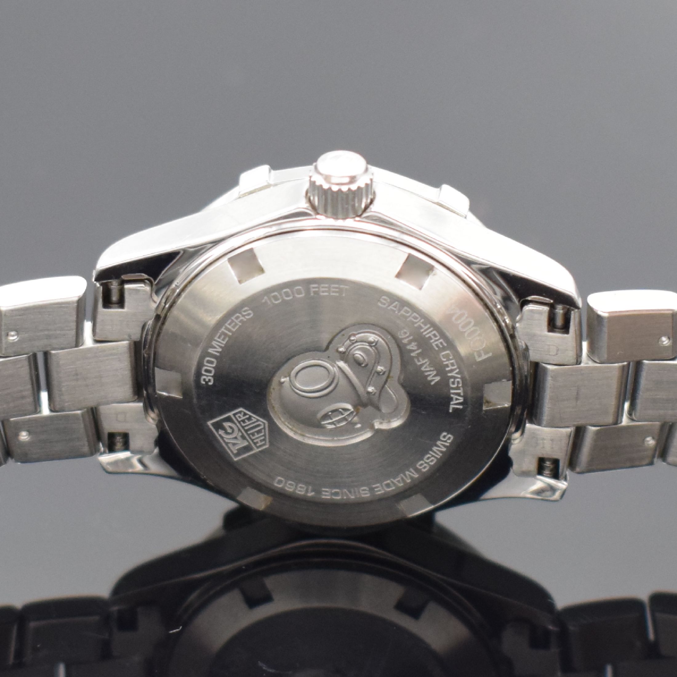 Detail d: TAG HEUER Damenarmbanduhr Aquaracer Lady Referenz WAF1416.BA0813, quarz, Edelstahlgeh. inkl. Gliederband m. Faltschl., eins. drehb. Lünette wie ...
