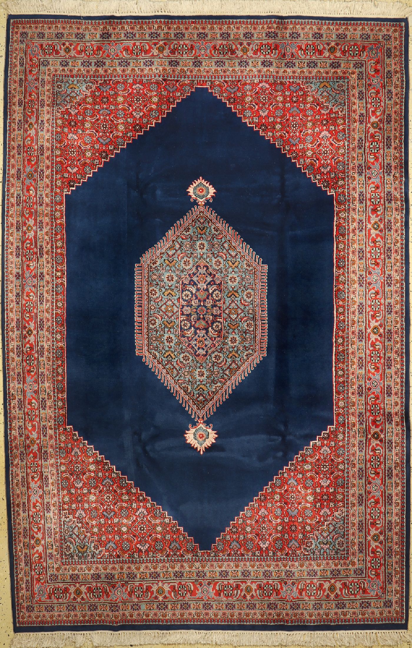 Bidjar, Indien, ca. 30 Jahre, Wolle auf Baumwolle, ca. 300 x 196 cm, EHZ: 1