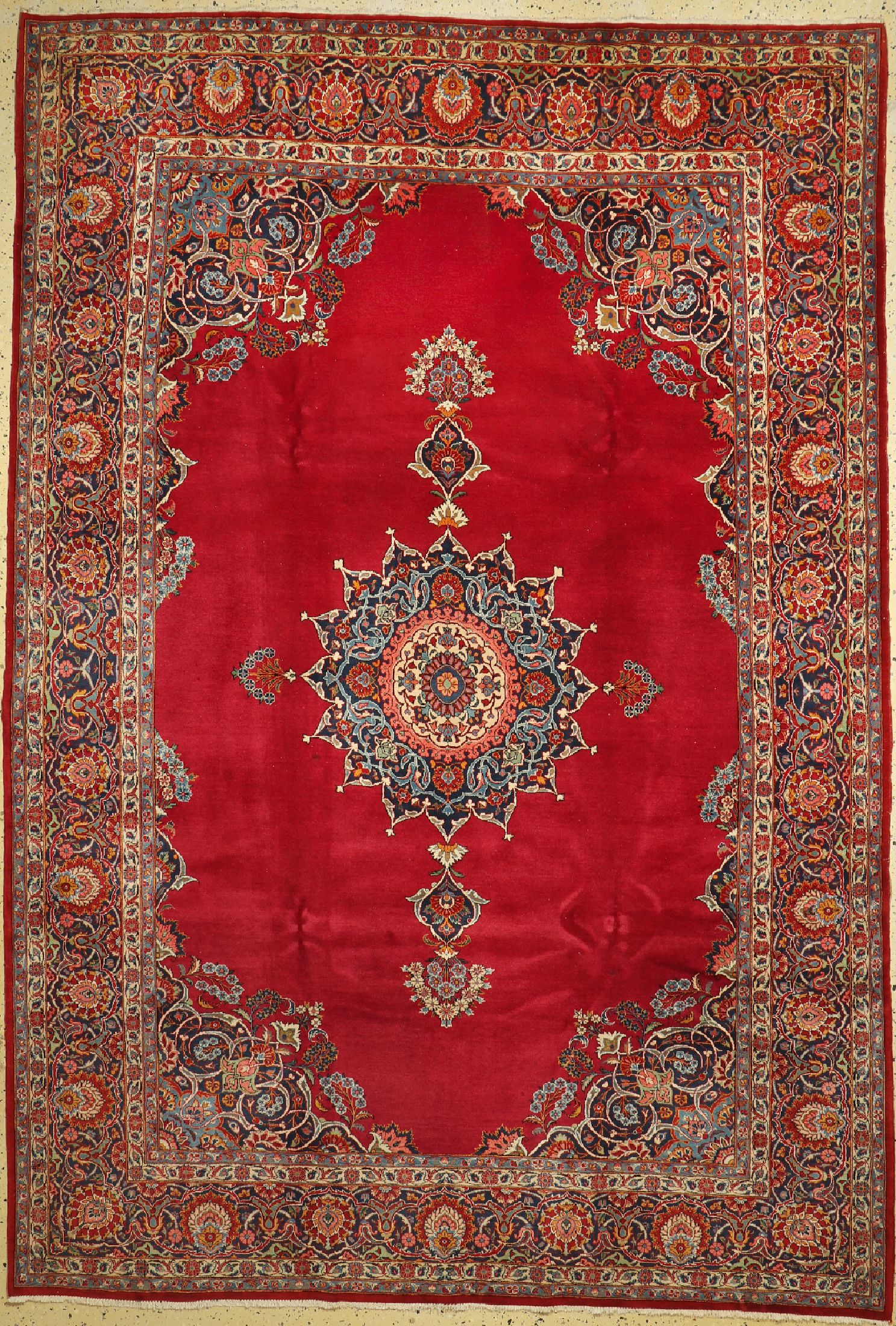 Keschan Kork fein, Persien, um 1960, Korkwolle auf Baumwolle, ca. 318 x 220 cm, EHZ: 1-2(kleiner Fleck)