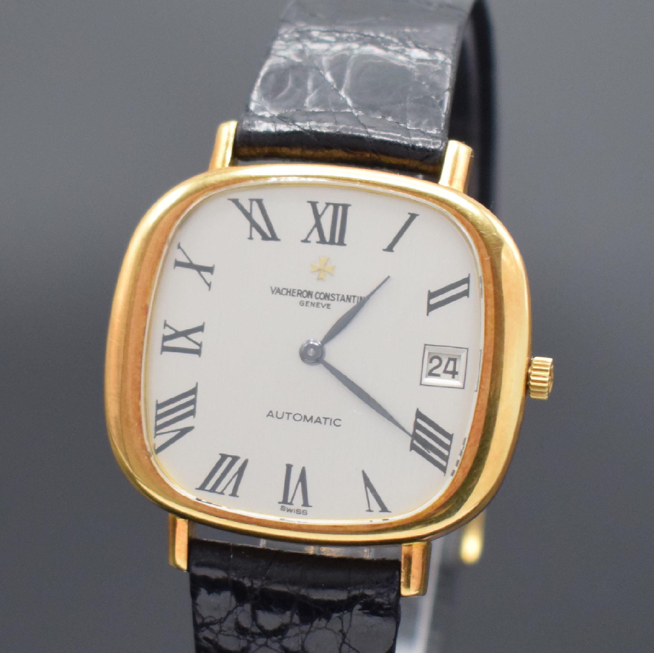Detail a: VACHERON & CONSTANTIN große, elegante Herrenarmbanduhr in GG 750/000 Referenz 2171 Q, Automatik, Schweiz um 1980, 2-teil., TV- förmiges ...