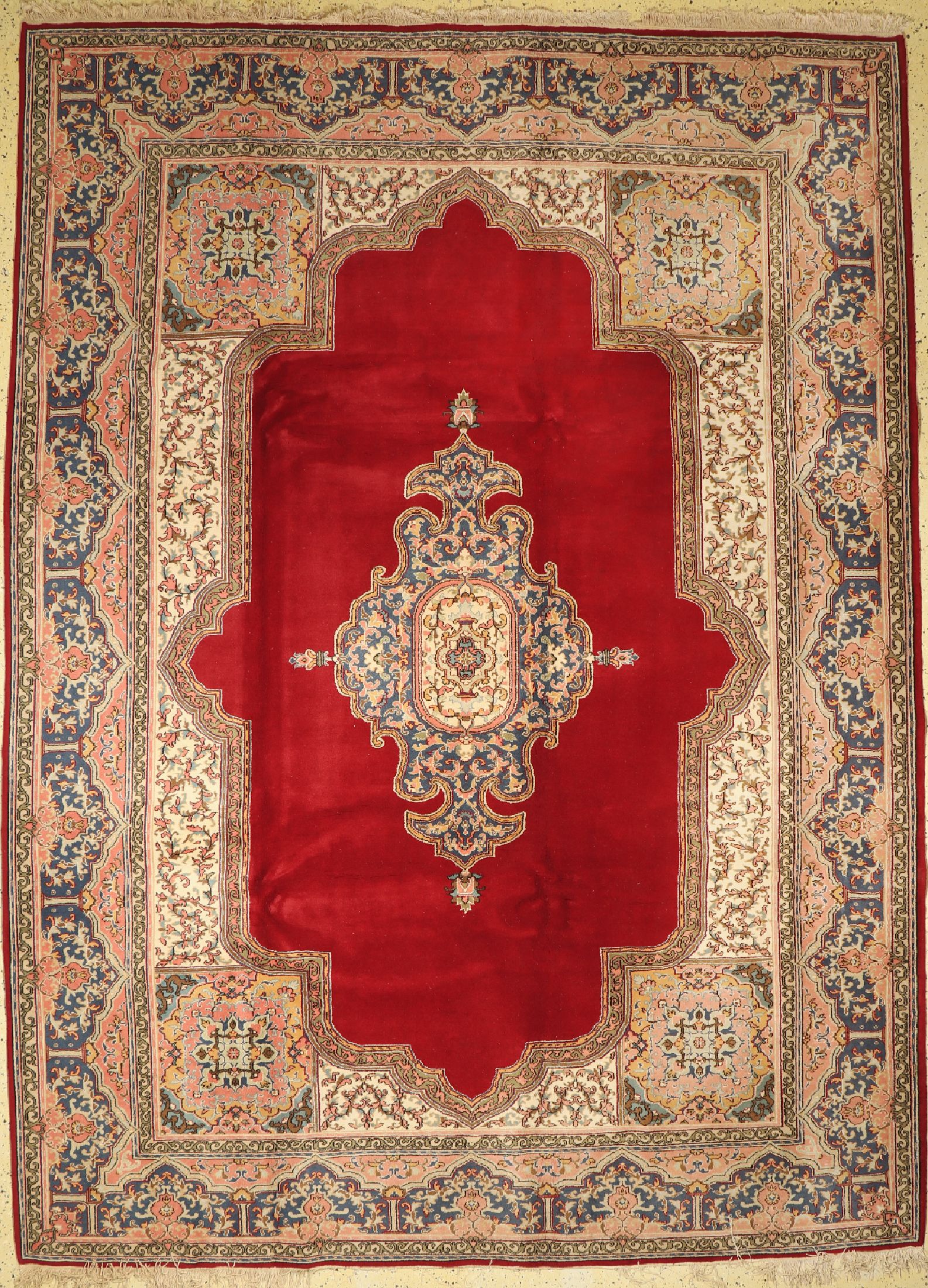 Kerman, Indien, ca. 50 Jahre, Wolle auf Baumwolle, ca. 360 x 263 cm, EHZ: 2