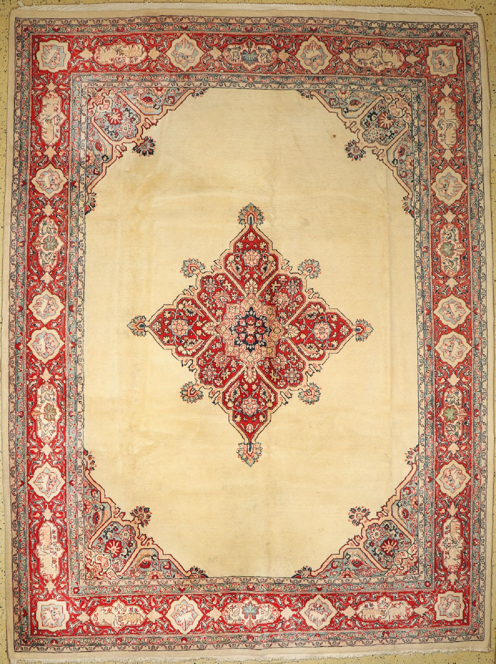 Sarogh alt, Persien, um 1960, Wolle auf Baumwolle, ca. 365 x 273 cm, EHZ: 2(Fleckig)