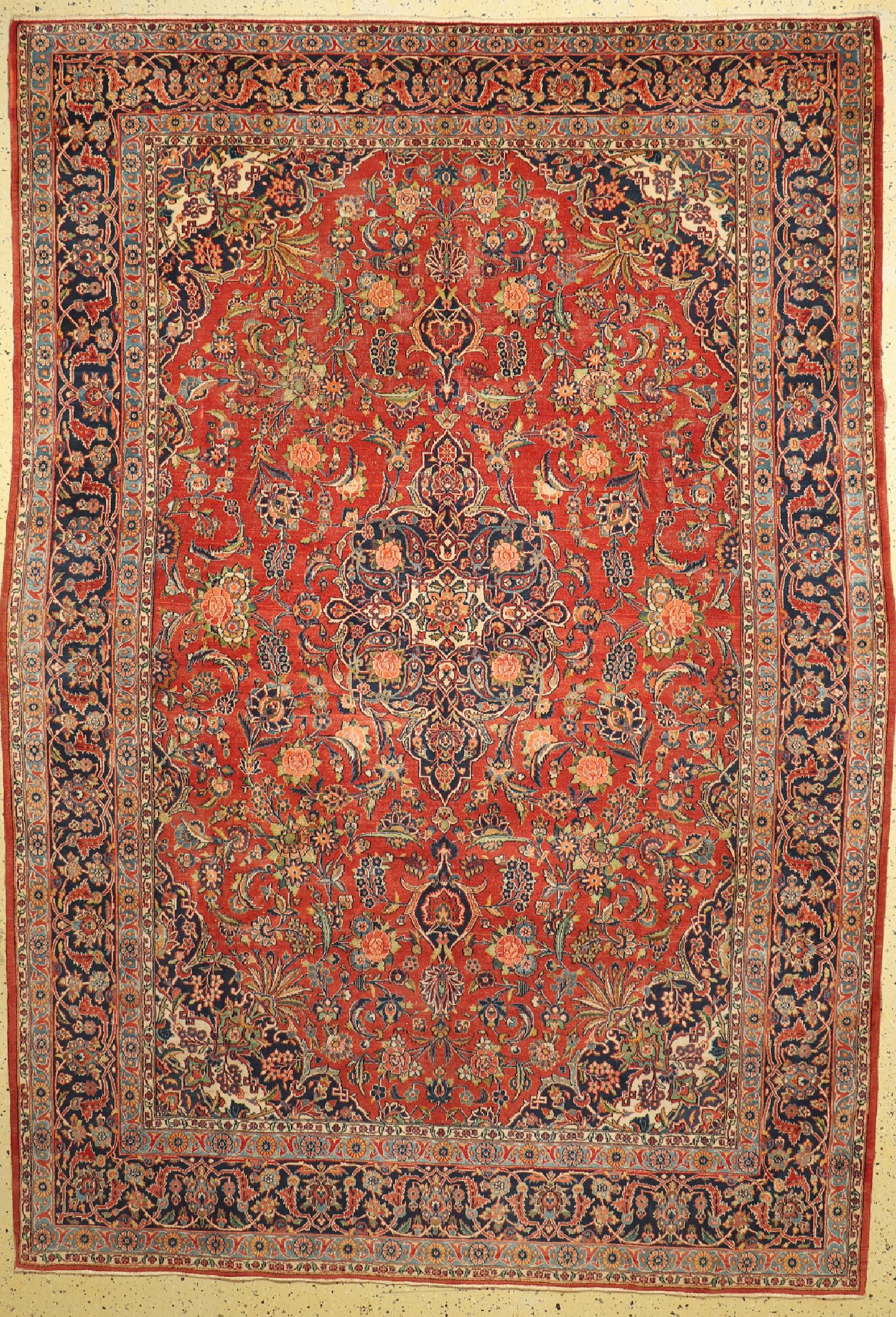 Keschan Kork fein, Persien, um 1950, Korkwolle auf Baumwolle, ca. 320 x 224 cm, EHZ: 3