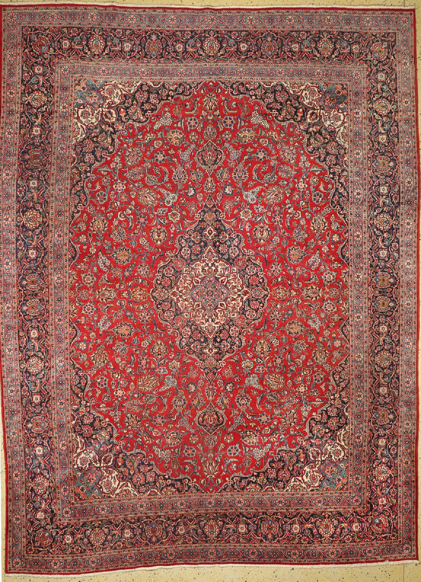 Keschan Kork fein, Persien, um 1950, Korkwolle auf Baumwolle, ca. 395 x 300 cm, EHZ: 2