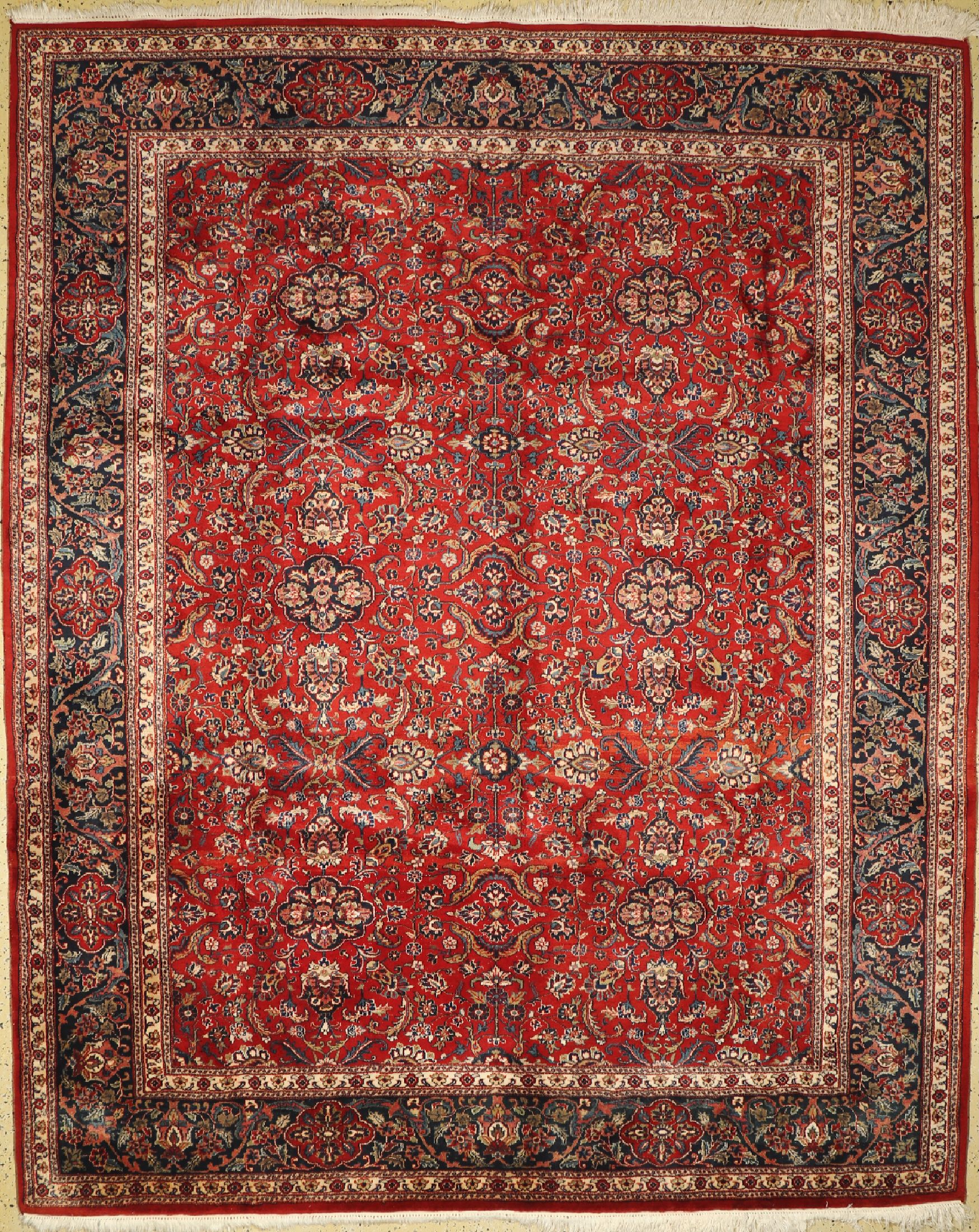 Mesched, Indien, ca. 40 Jahre, Wolle auf Baumwolle, ca. 310 x 255 cm, EHZ: 2