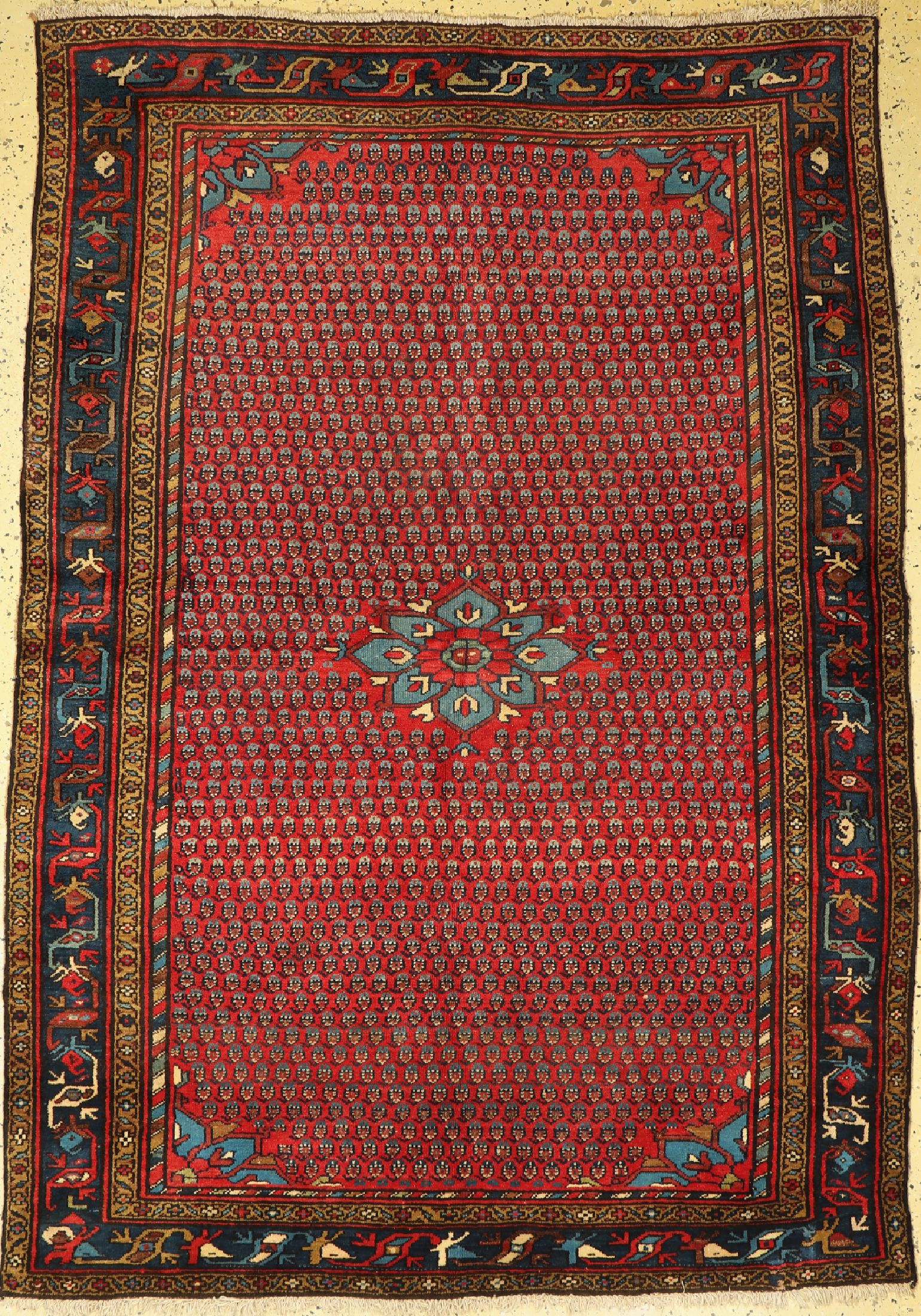 Enjelas, Persien, ca. 50 Jahre, Wolle auf Baumwolle, ca. 204 x 146 cm, EHZ: 2