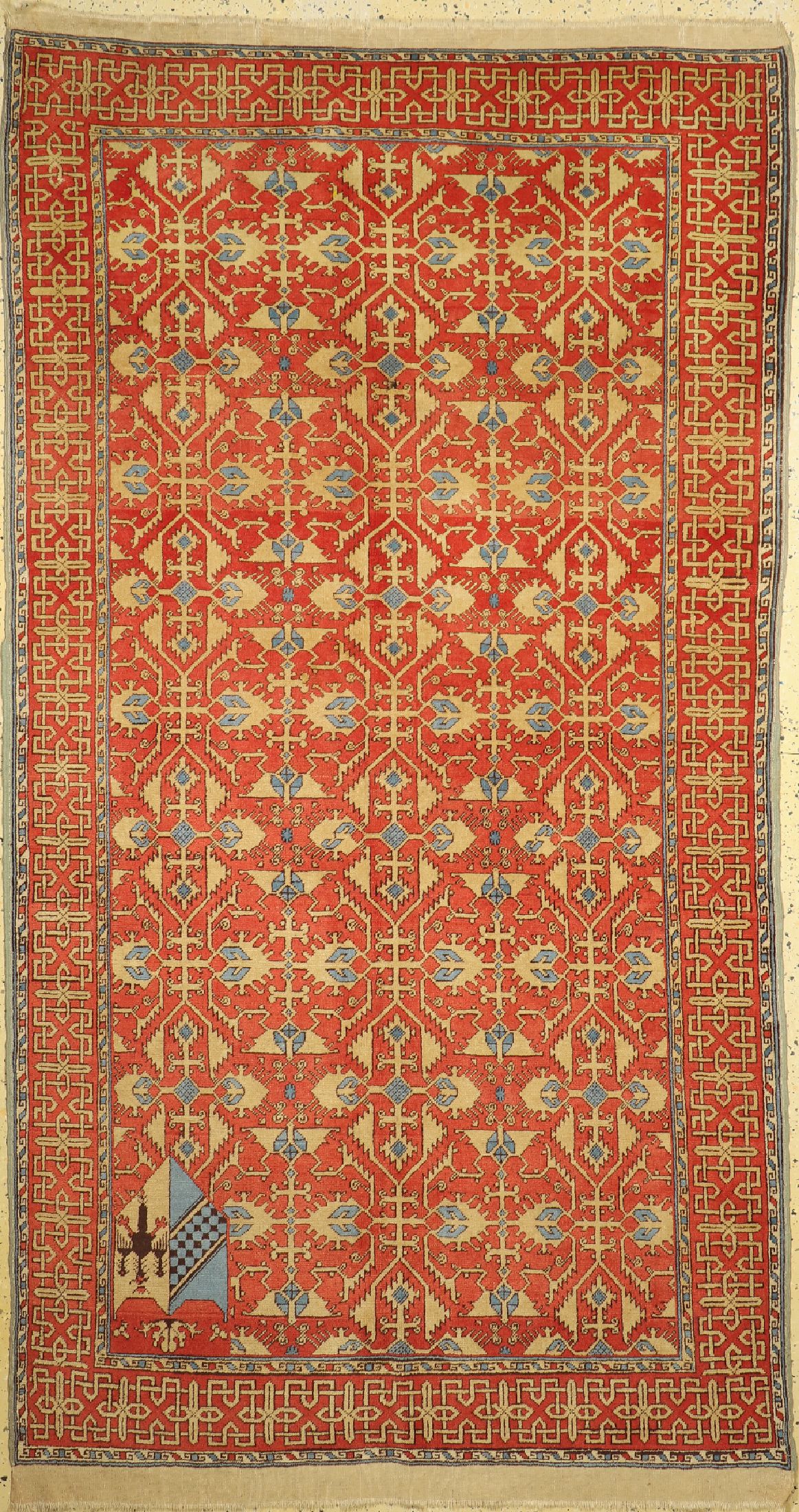 Transsilvanien, Rumänien, um 1950, Wolle auf Wolle, ca. 262 x 142 cm, EHZ: 2-3