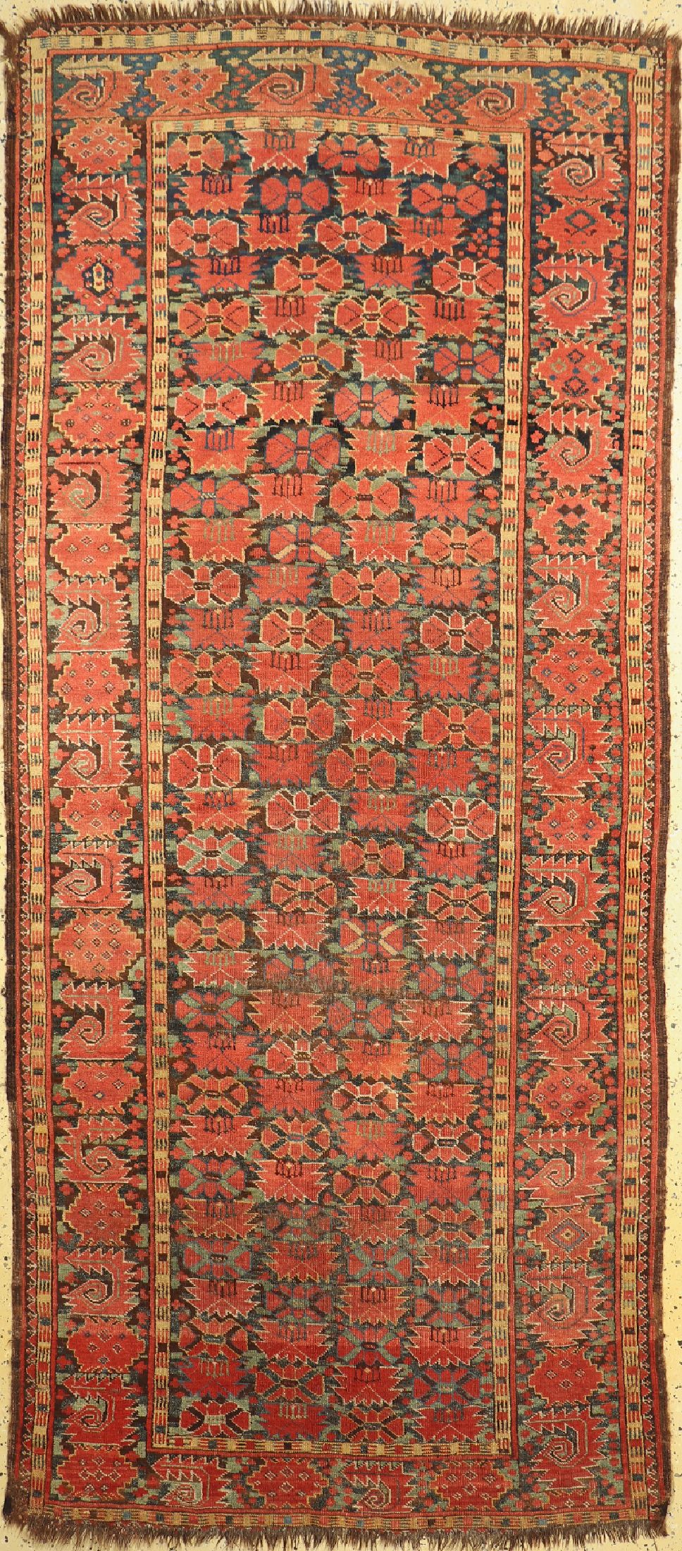 Antiker Beschir, Turkmenistan, 19.Jhd, Wolle auf Wolle, ca. 296 x 127 cm, EHZ: 4