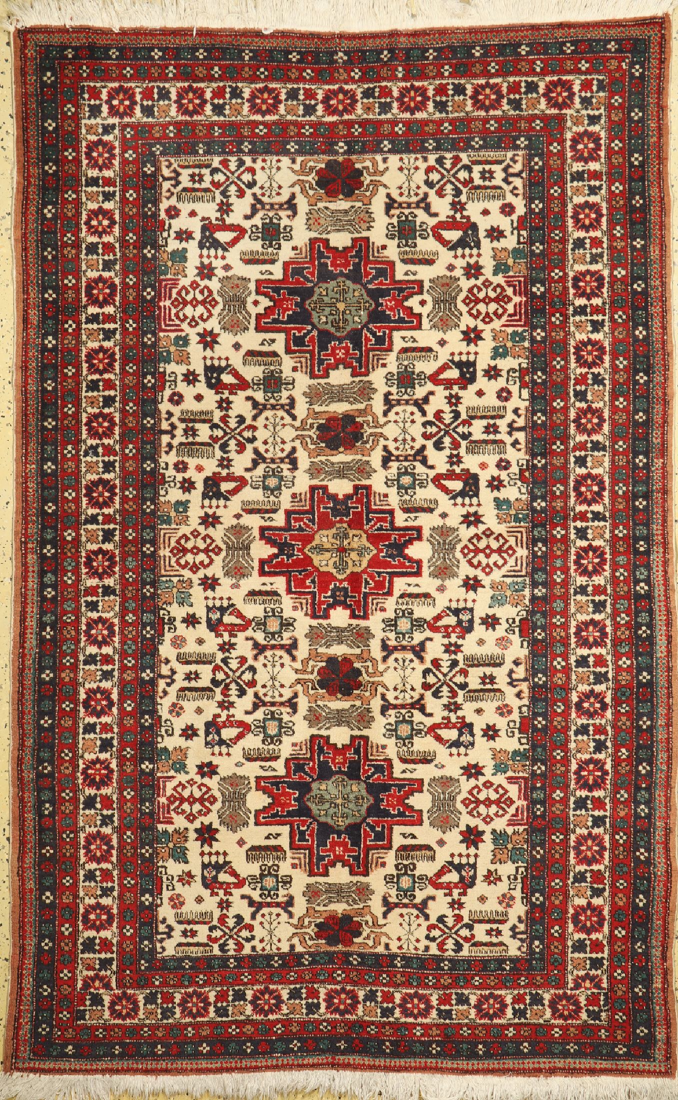 Schirwan alt, Rußland, ca. 50 Jahre, Wolle auf Baumwolle, ca. 218 x 140 cm, EHZ: 2