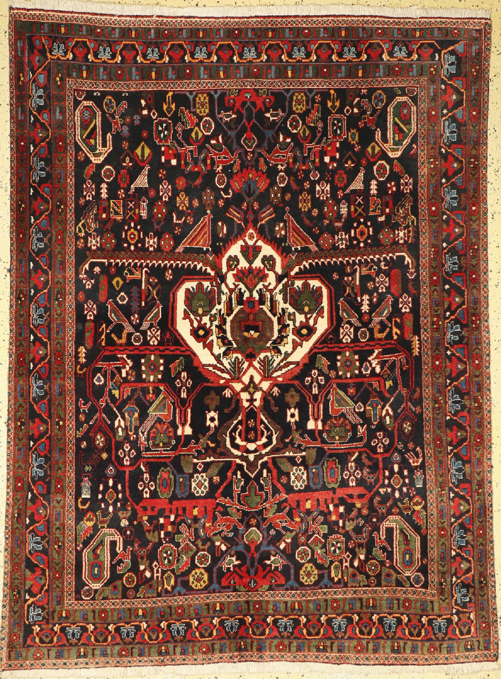 Afschar, Persien, ca. 40 Jahre, Wolle auf Baumwolle, ca. 216 x 160 cm, EHZ: 1-2