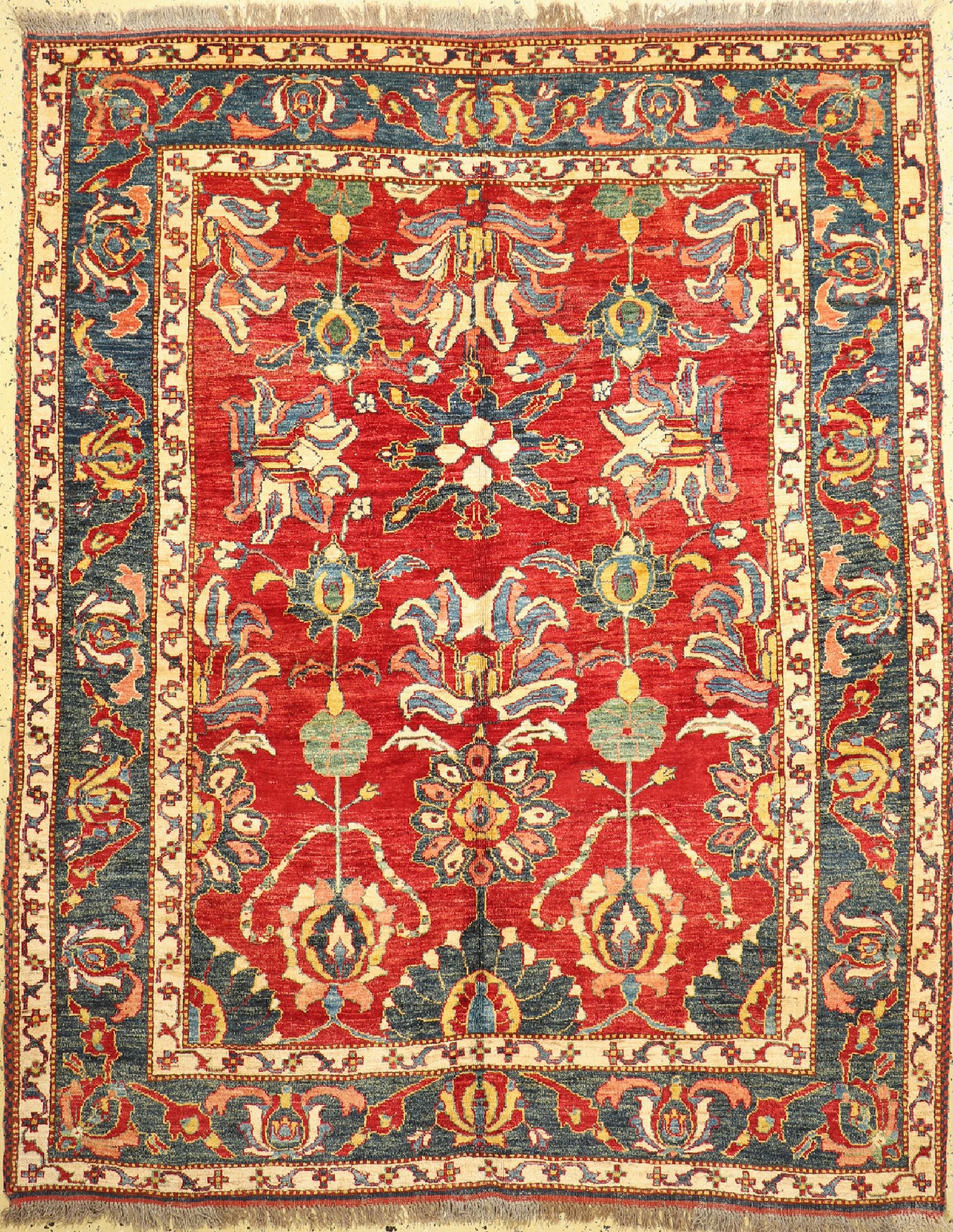 Kazak neugeknüpft, Pakistan, ca. 40 Jahre, Wolle auf Wolle, ca. 225 x 180 cm, EHZ: 1-2