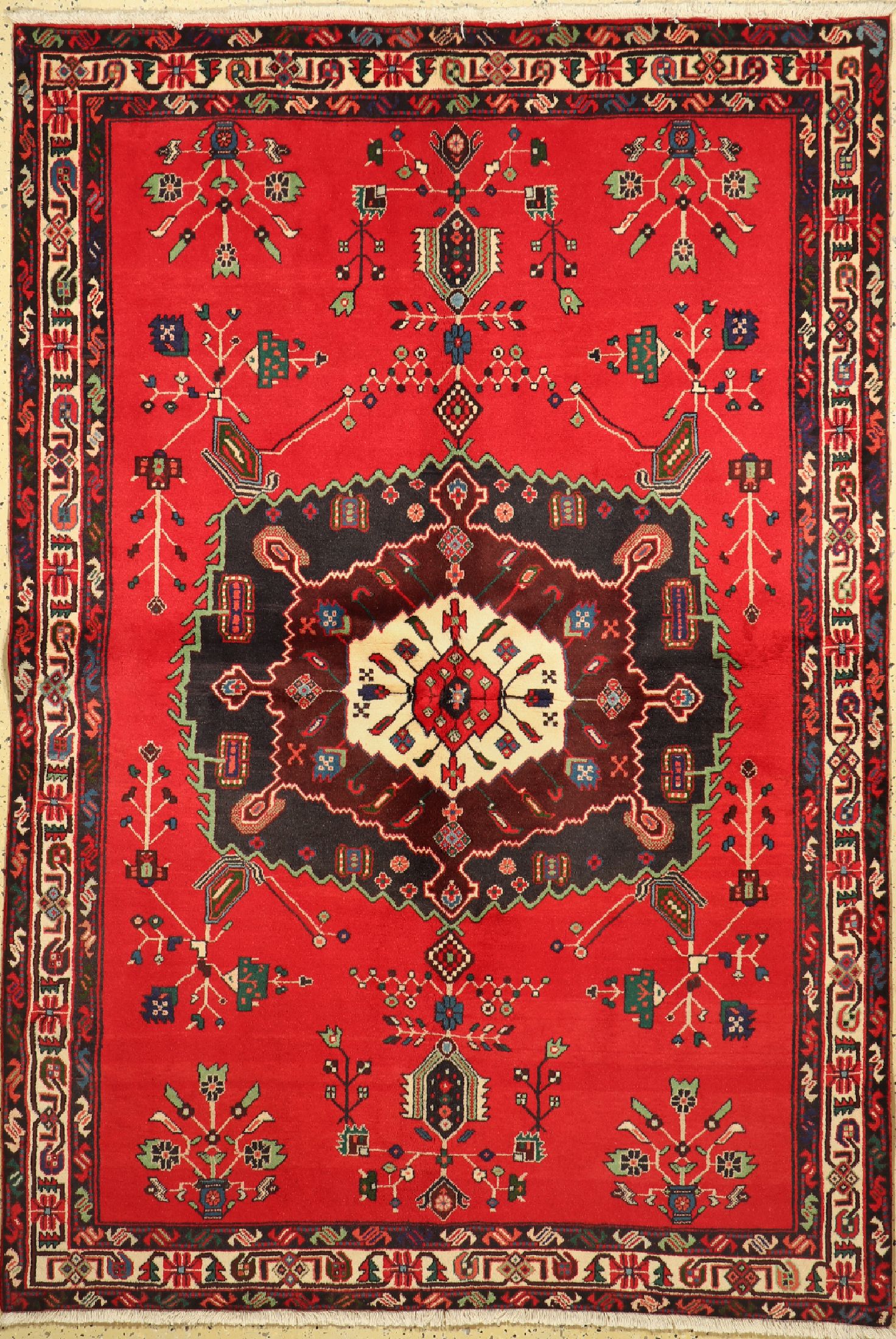 Sirdjan, Persien, ca. 40 Jahre, Wolle auf Baumwolle, ca. 244 x 167 cm, EHZ: 1-2